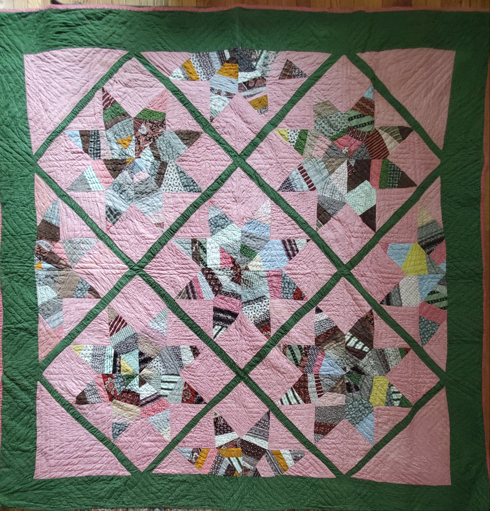 19th Century Star Antique Quilt ca 1870