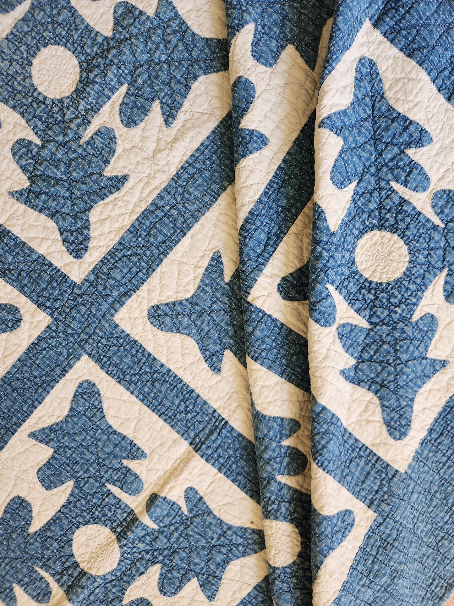 Antique & White Papercut Quilt c1900