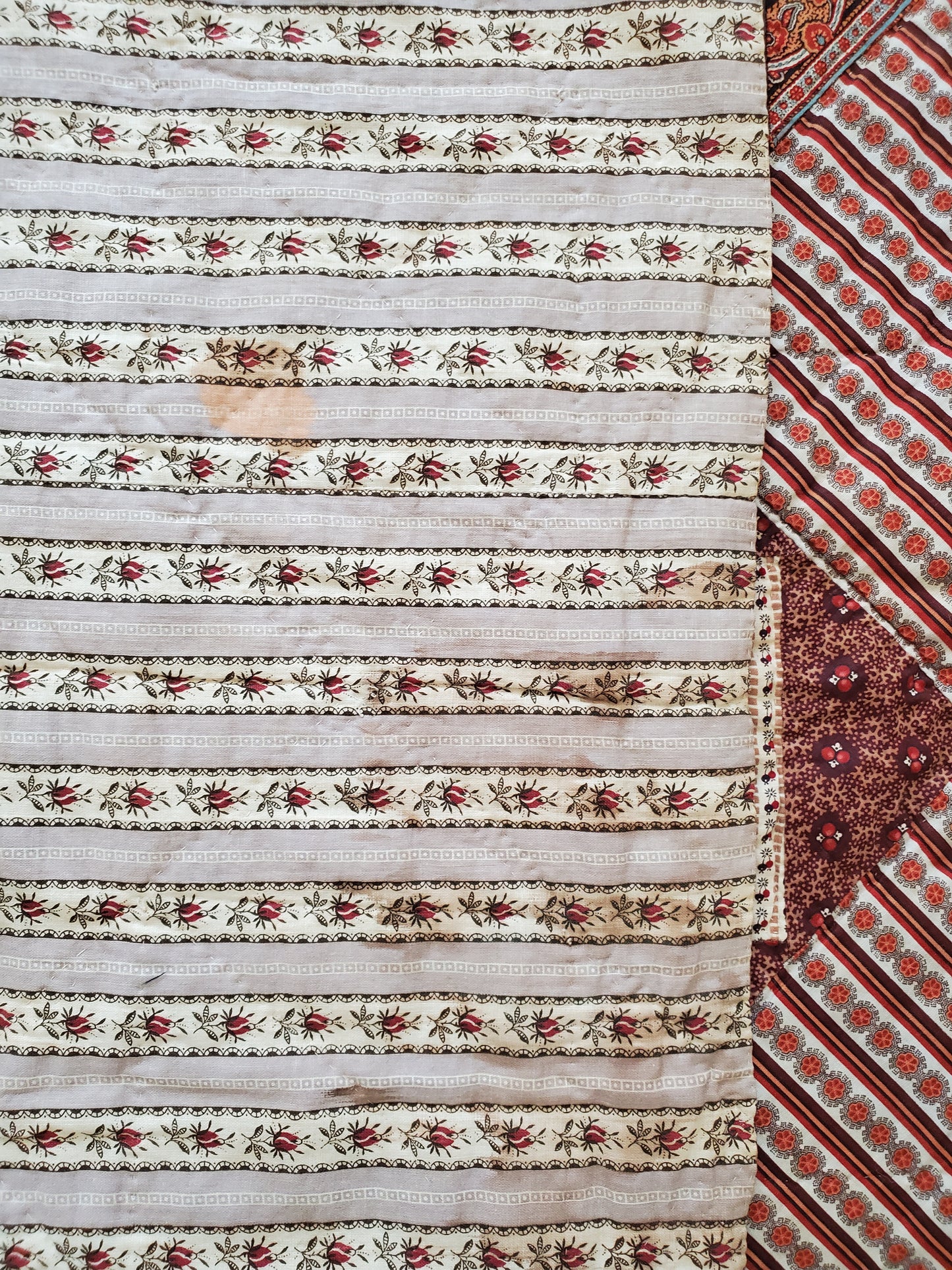 Square in a Square Antique Quilt ca 1870