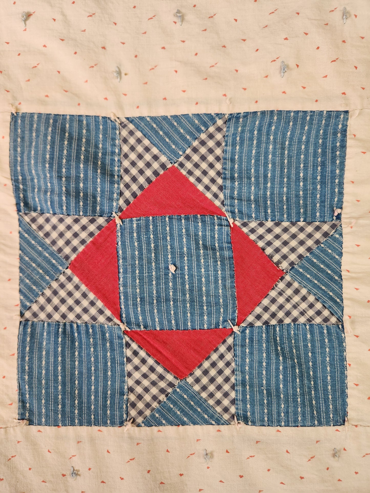 Hand Tied Star Quilt c1920
