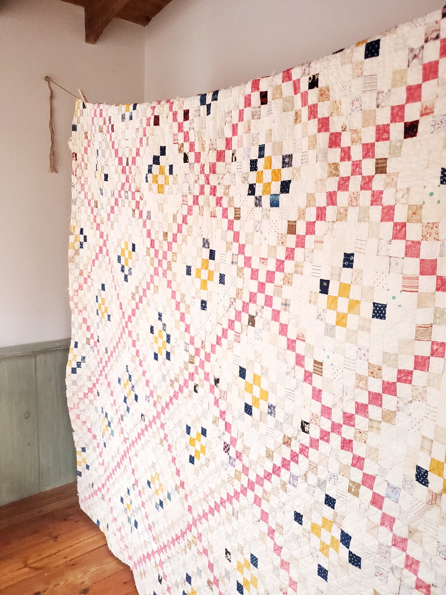 Antique Postage Stamp Quilt c1890