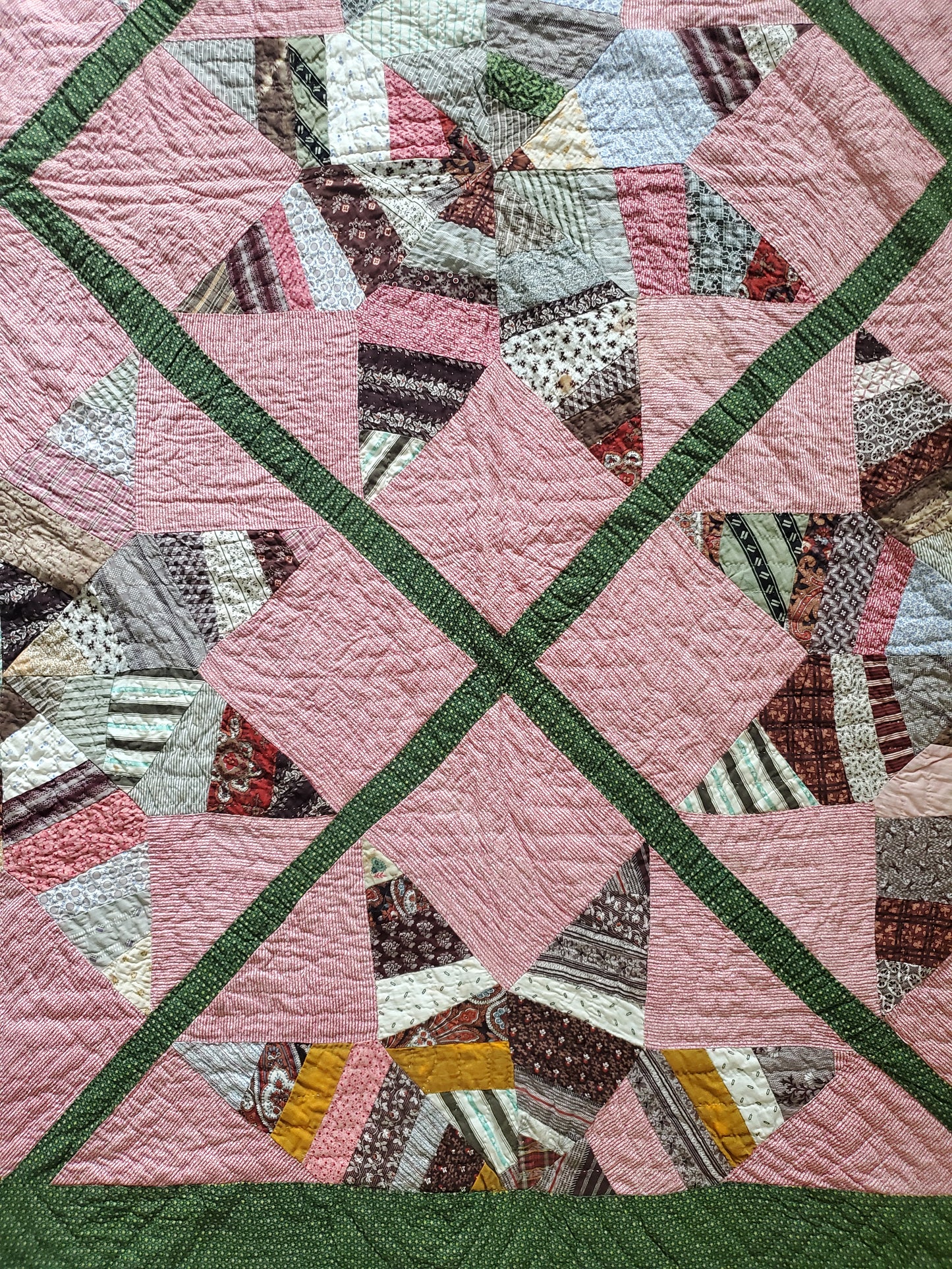19th Century Star Antique Quilt ca 1870