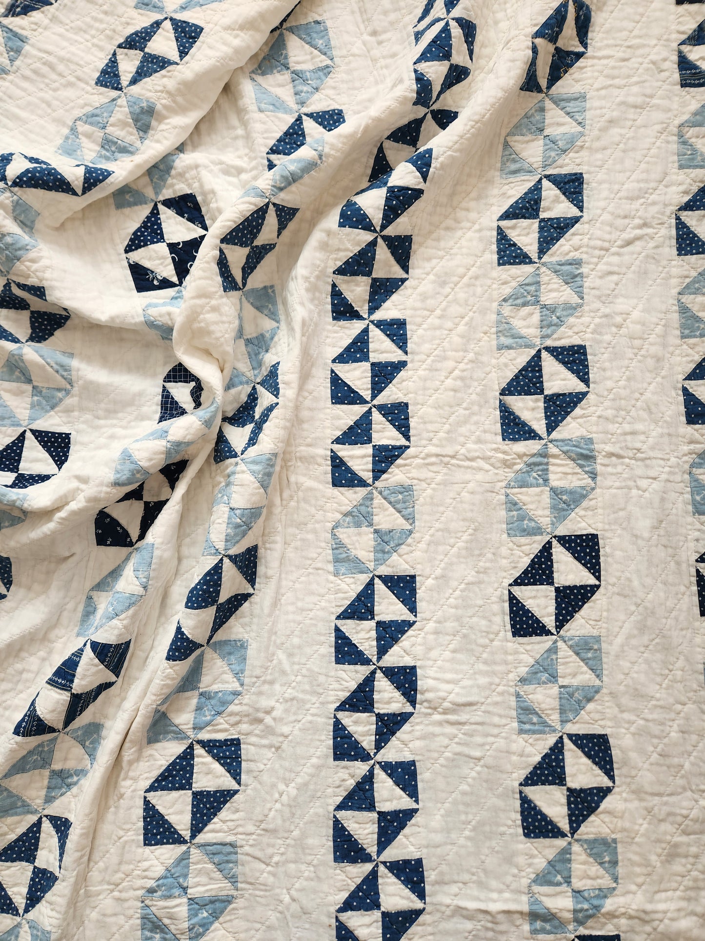 Blue and White Envelope Quilt c1900