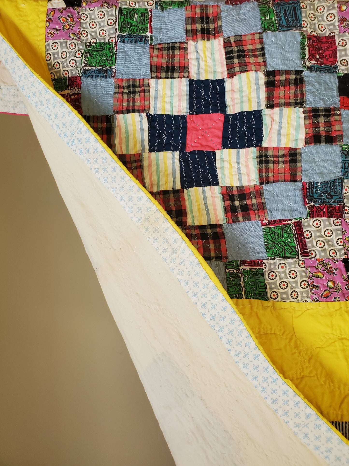 Vintage Quilted Coverlet c1950
