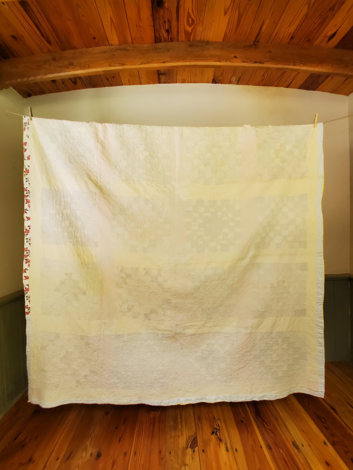 Vintage Quilted Coverlet c1950