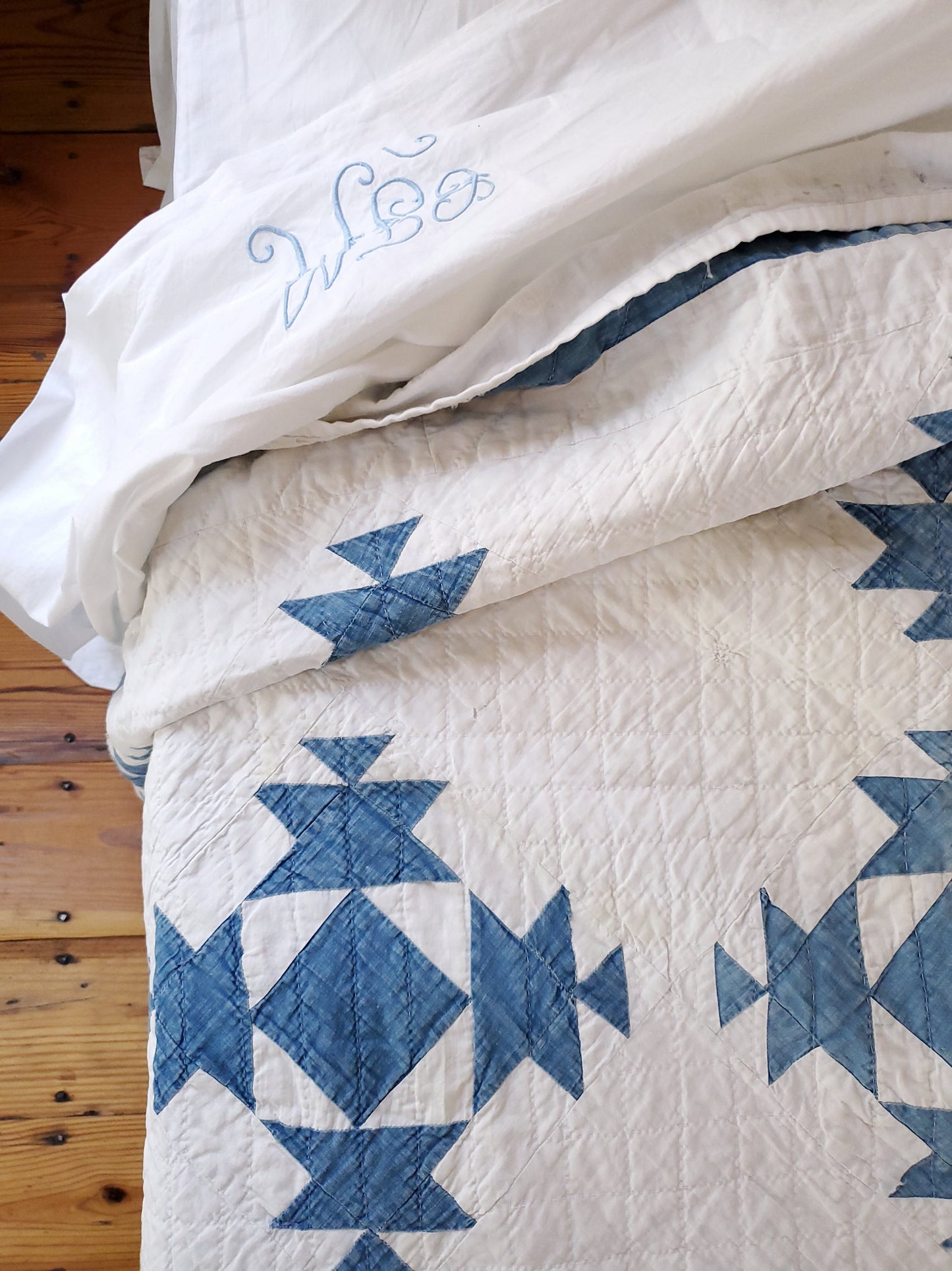 Blue & White Antique Quilt