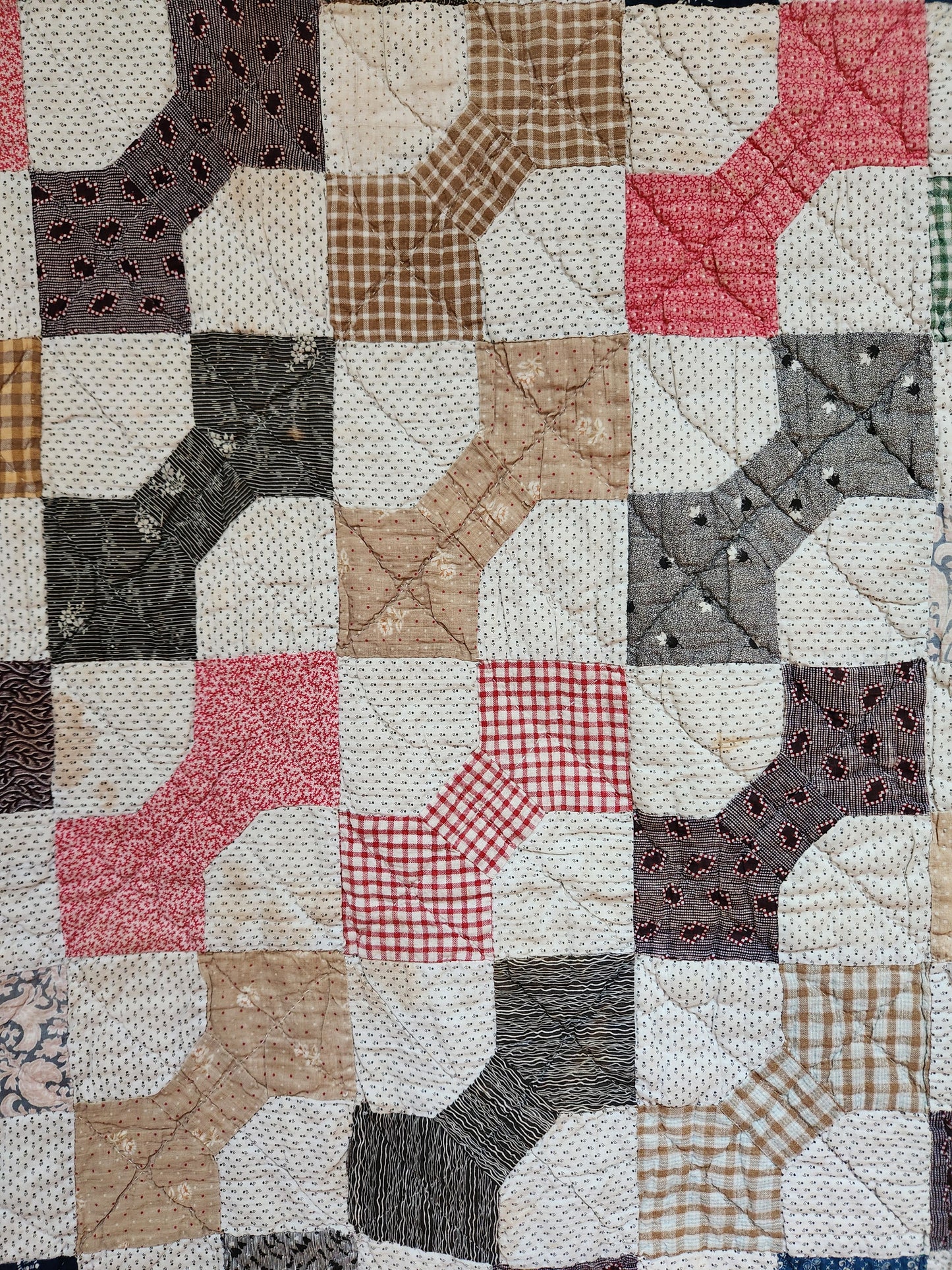 Antique Bow Tie Patchwork Quilt c1900
