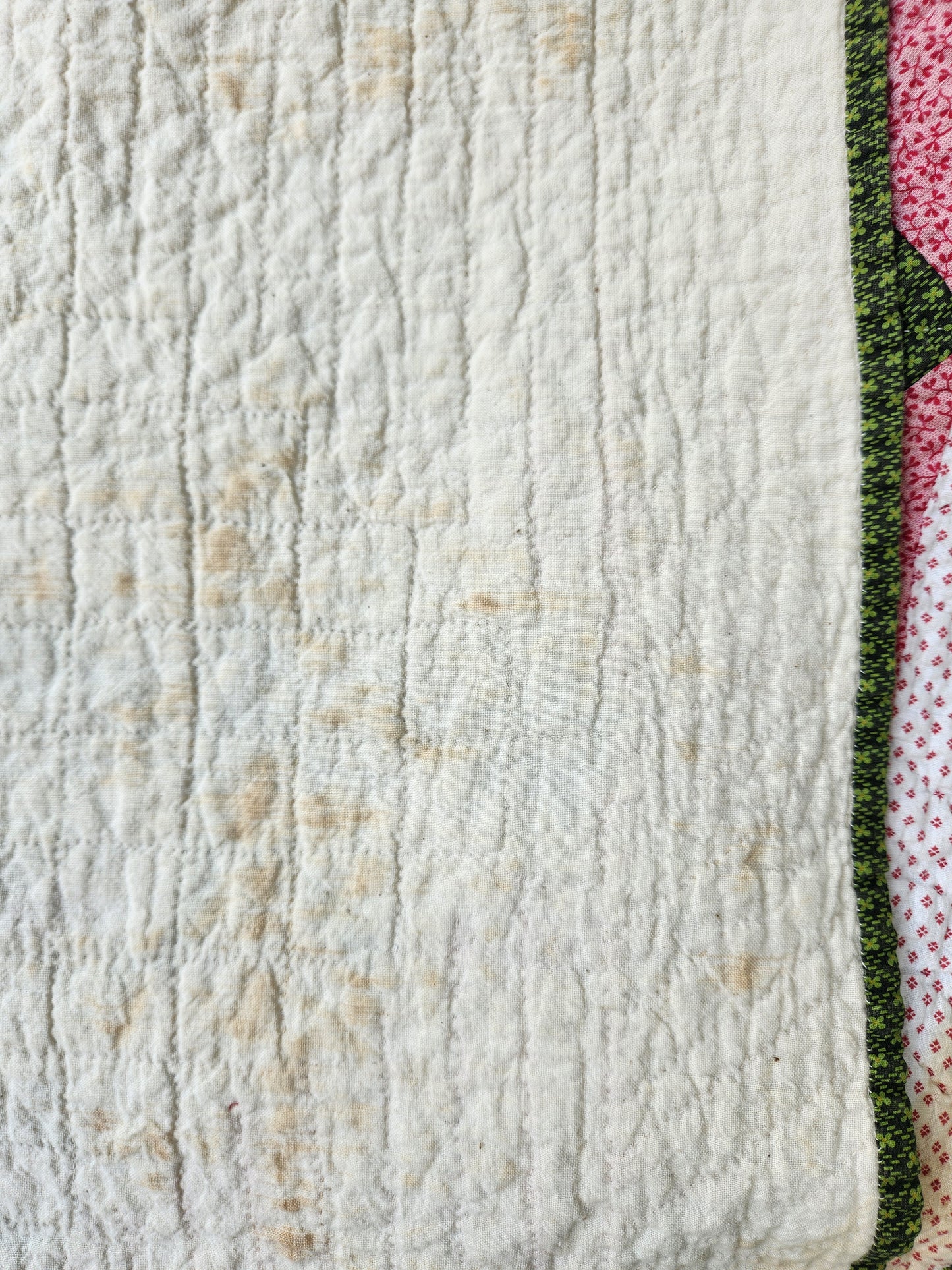 19th Century Pink & Green Quilt