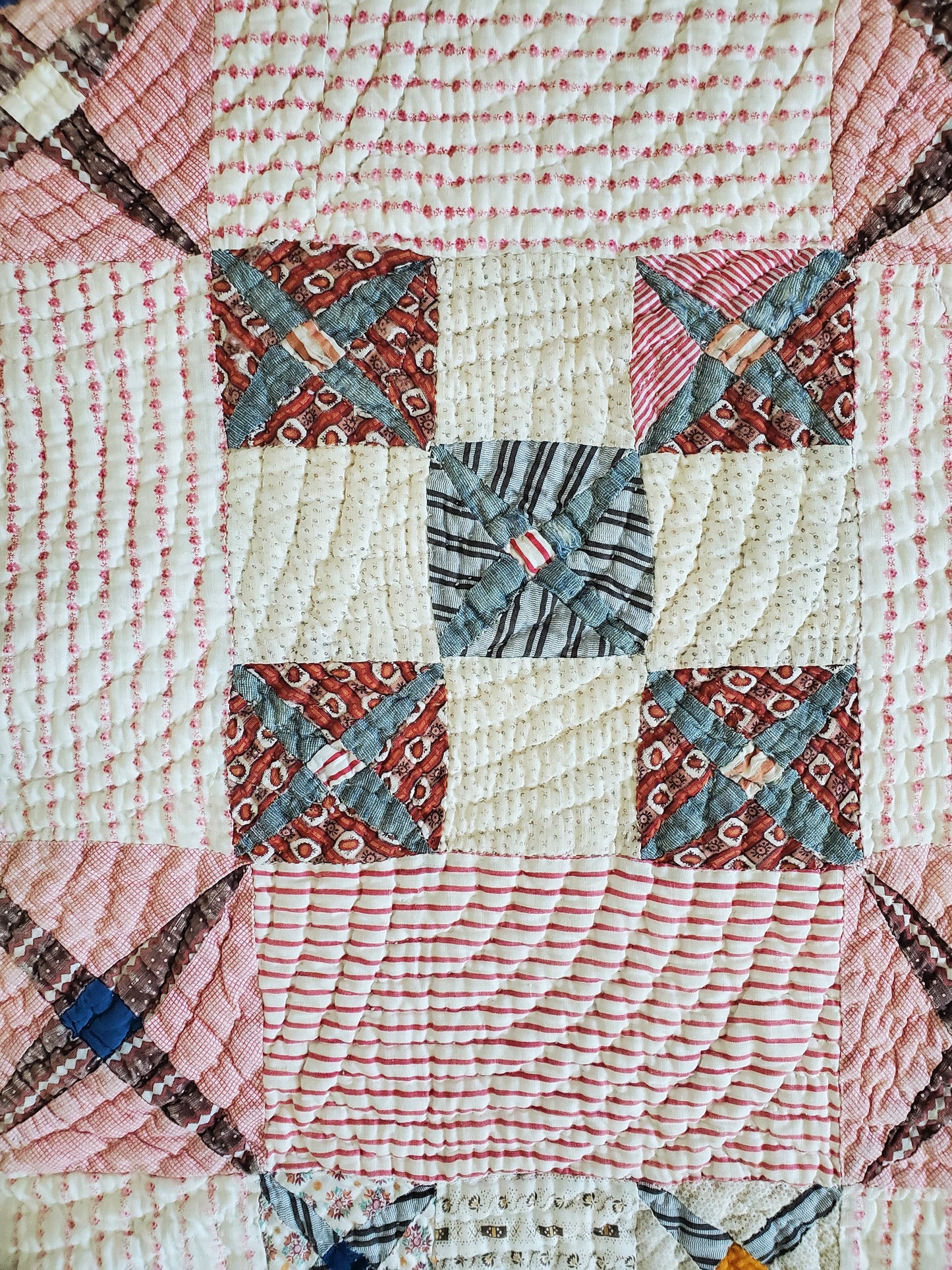 Antique Crosses Quilt ca 1900