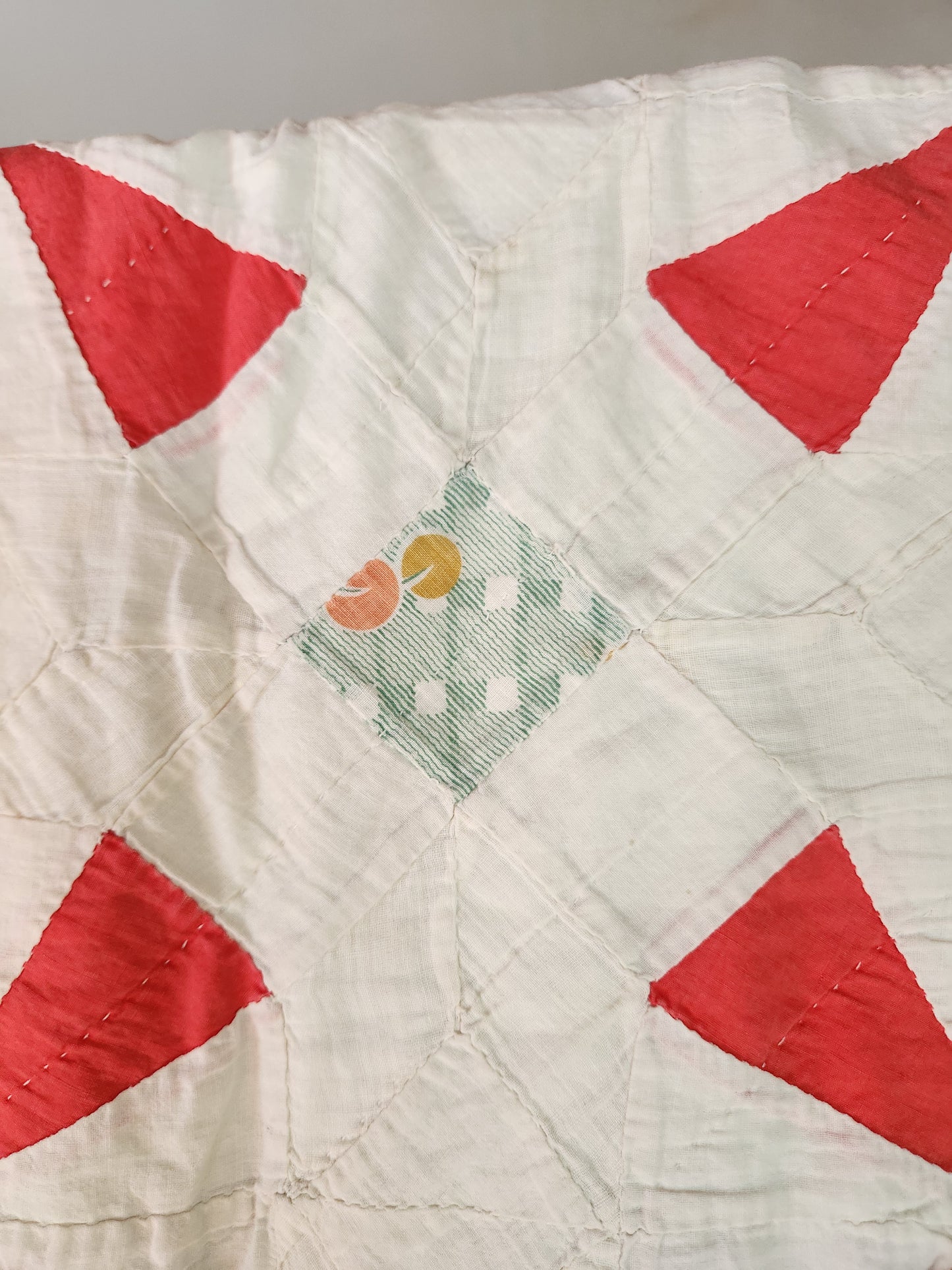 Vintage Pinwheel Picnic Quilt c1940