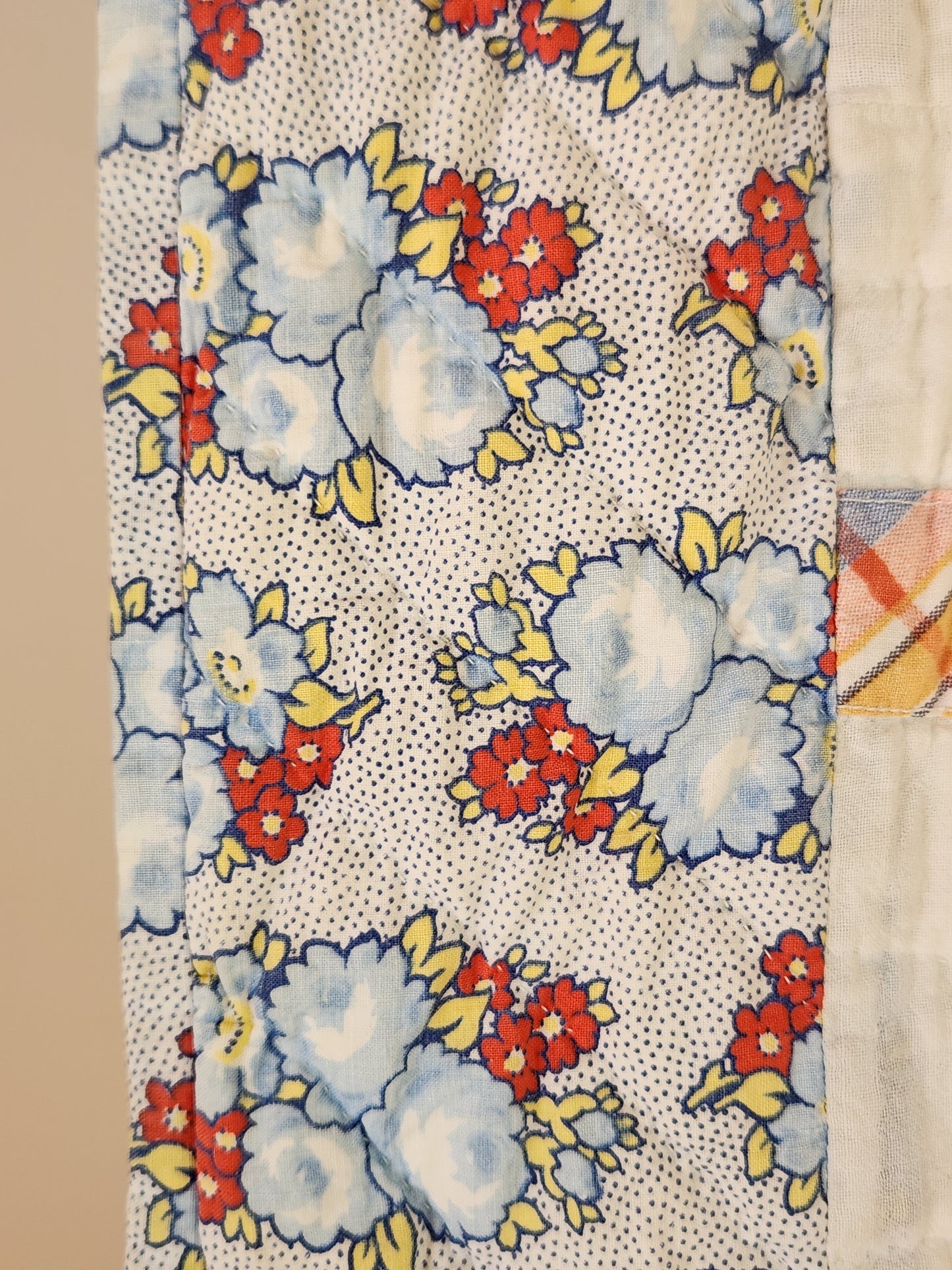 Vintage Feed Sack Scottie Quilt c1930
