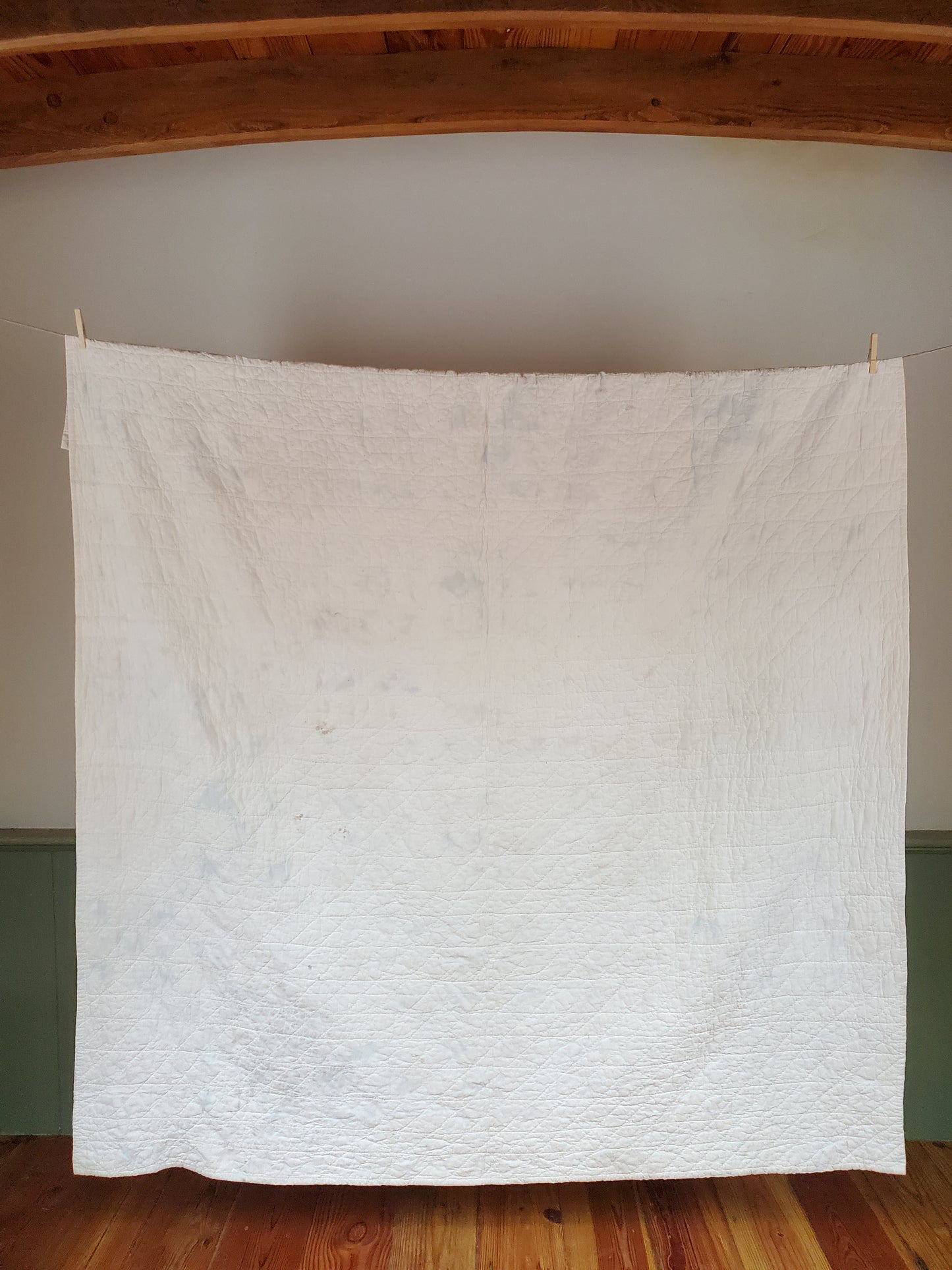 Vintage 9 Patch Feed Sack Quilt, ca 1940