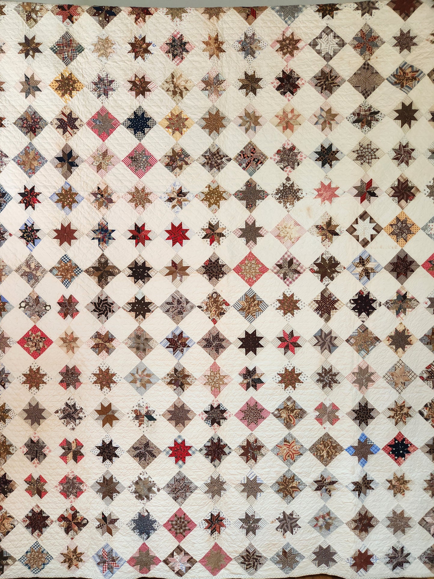 Antique LeMoyne Star Quilt ca 1880
