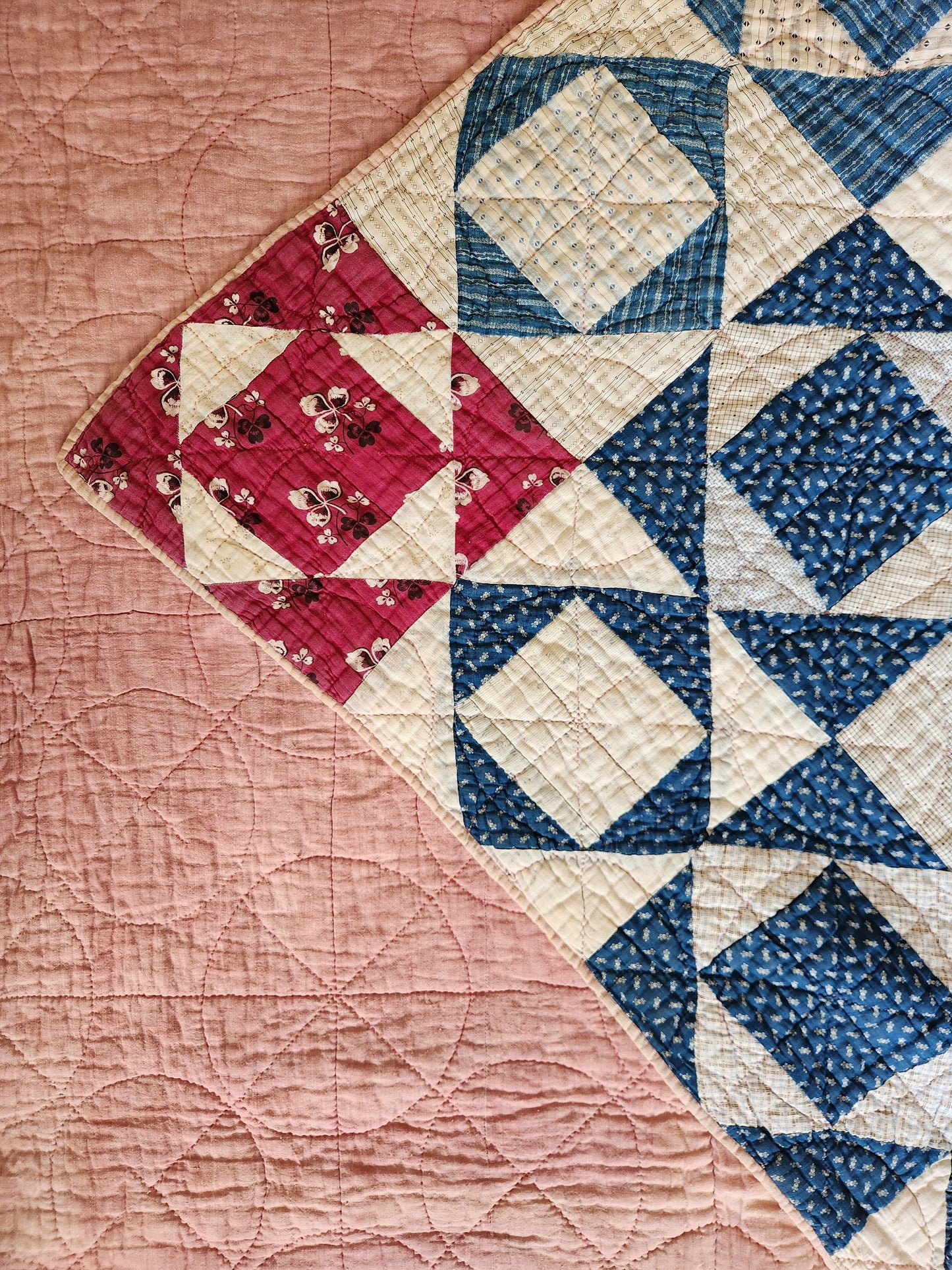 Indigo Patchwork Quilt c1900