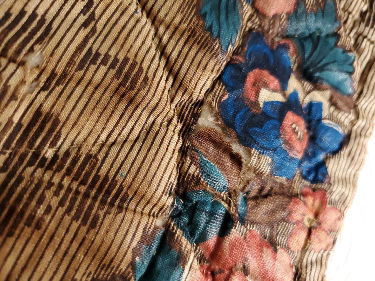Early 19th Century Chintz Quilt Remnant