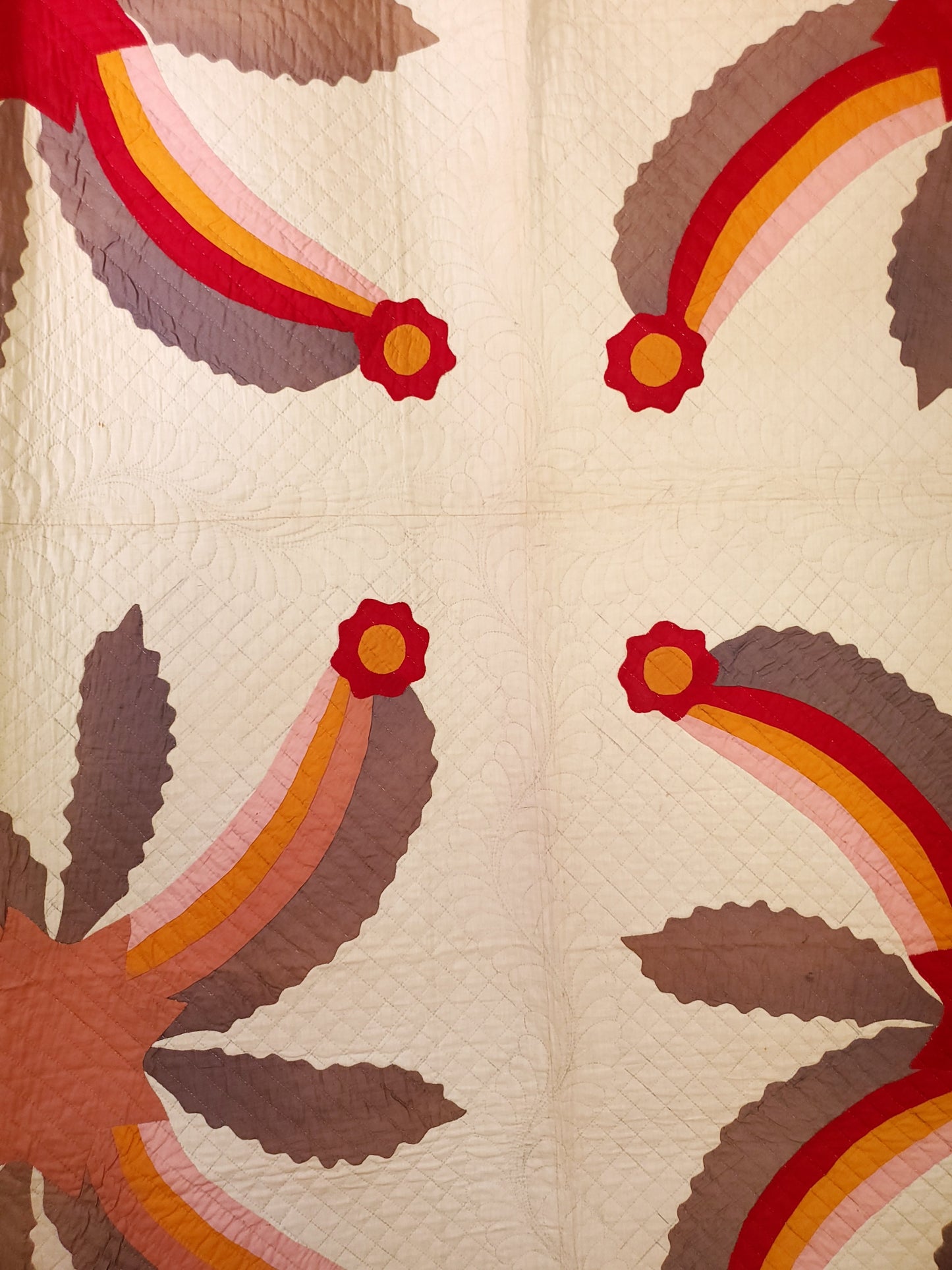Antique Princess Feather Quilt ca 1890