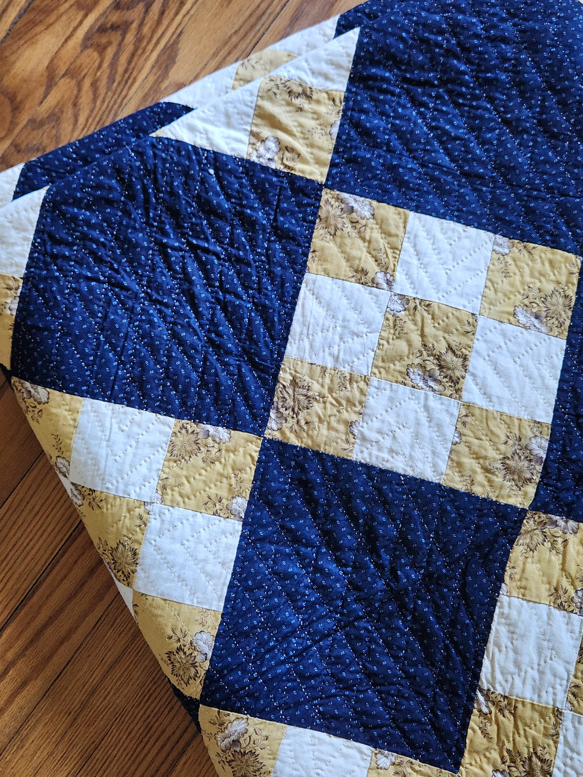 Antique 19th Century Nine Patch Quilt
