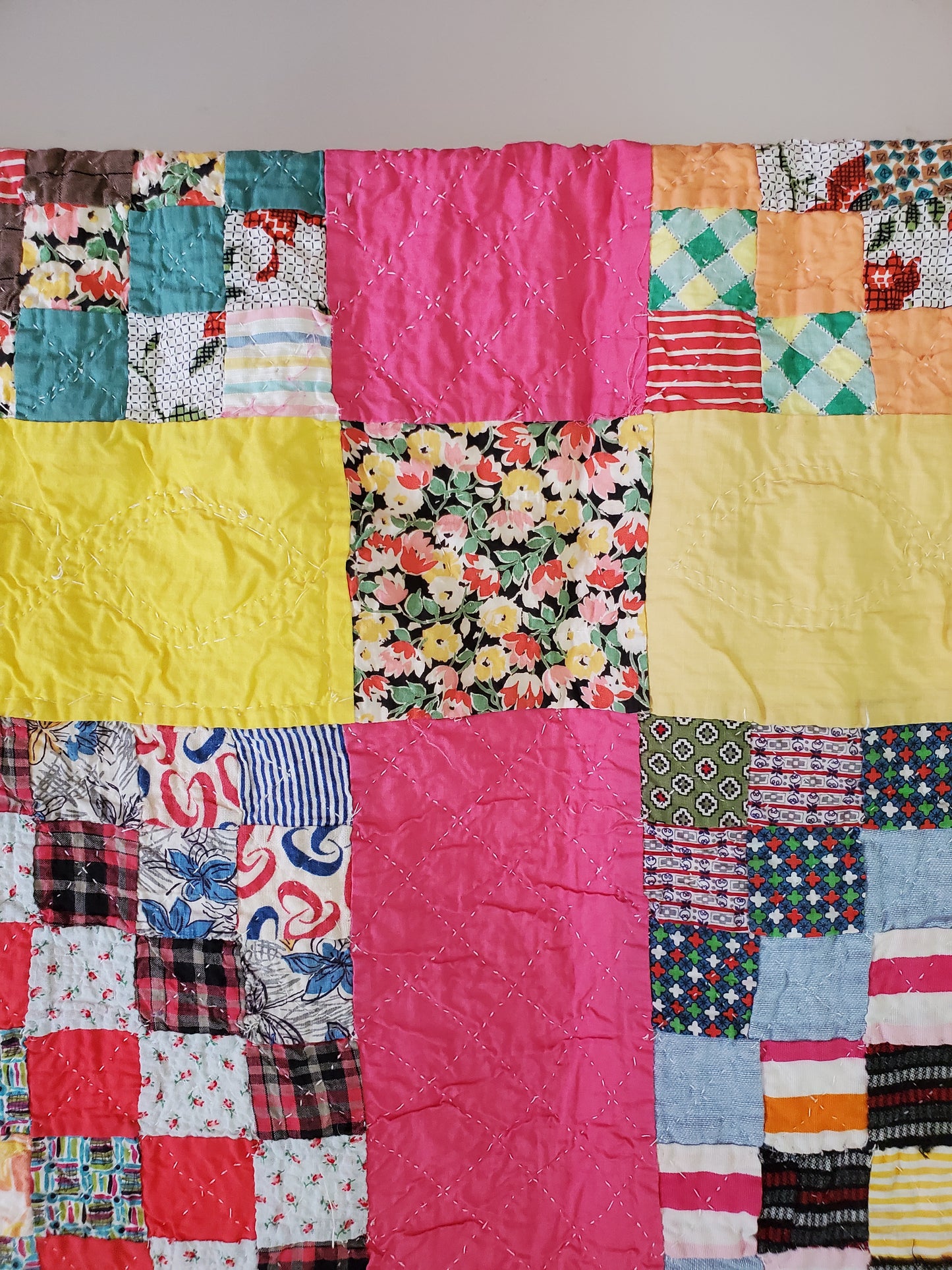 Vintage Quilted Coverlet c1950