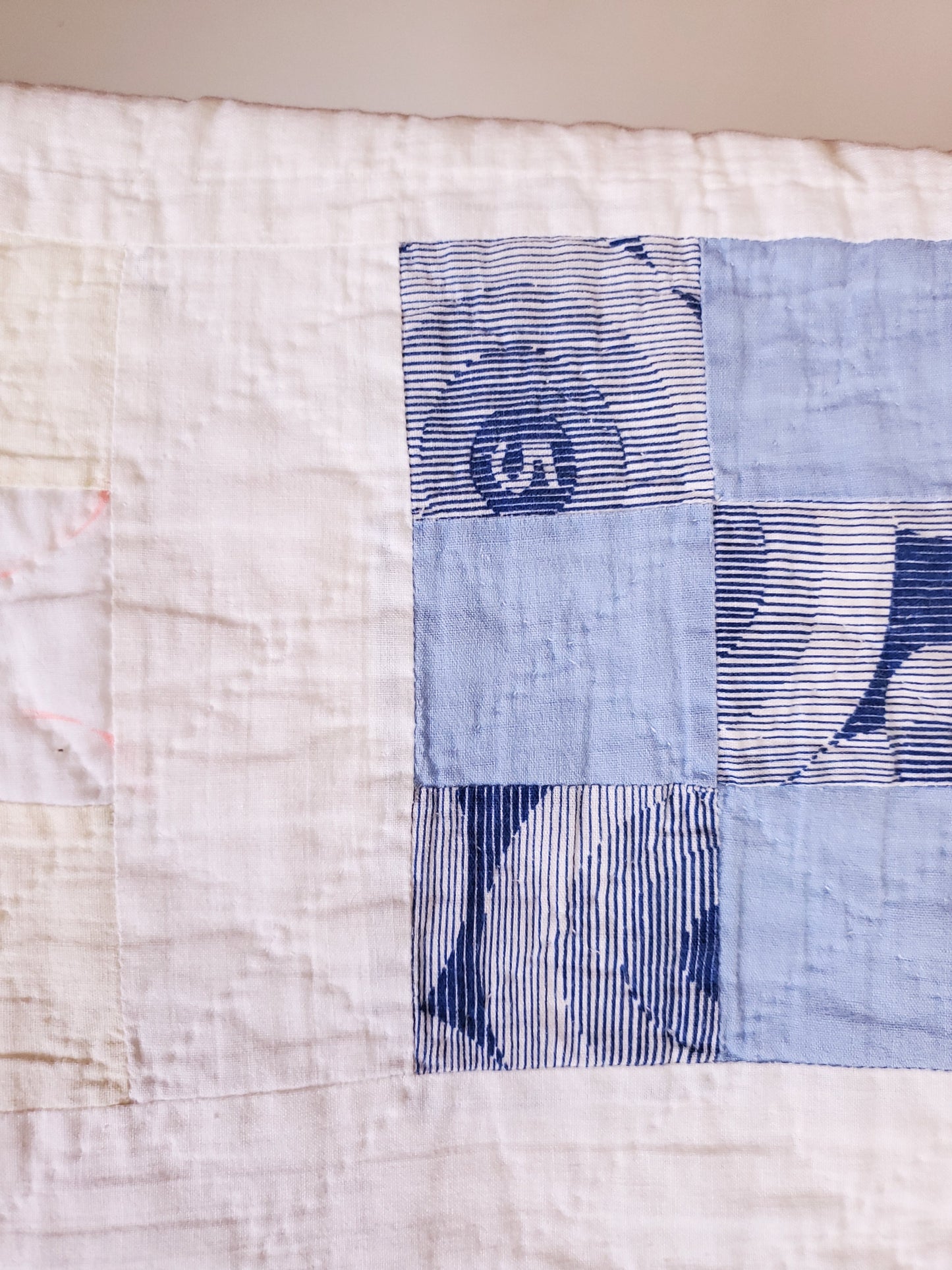 Nine Patch Crib Quilt c1940