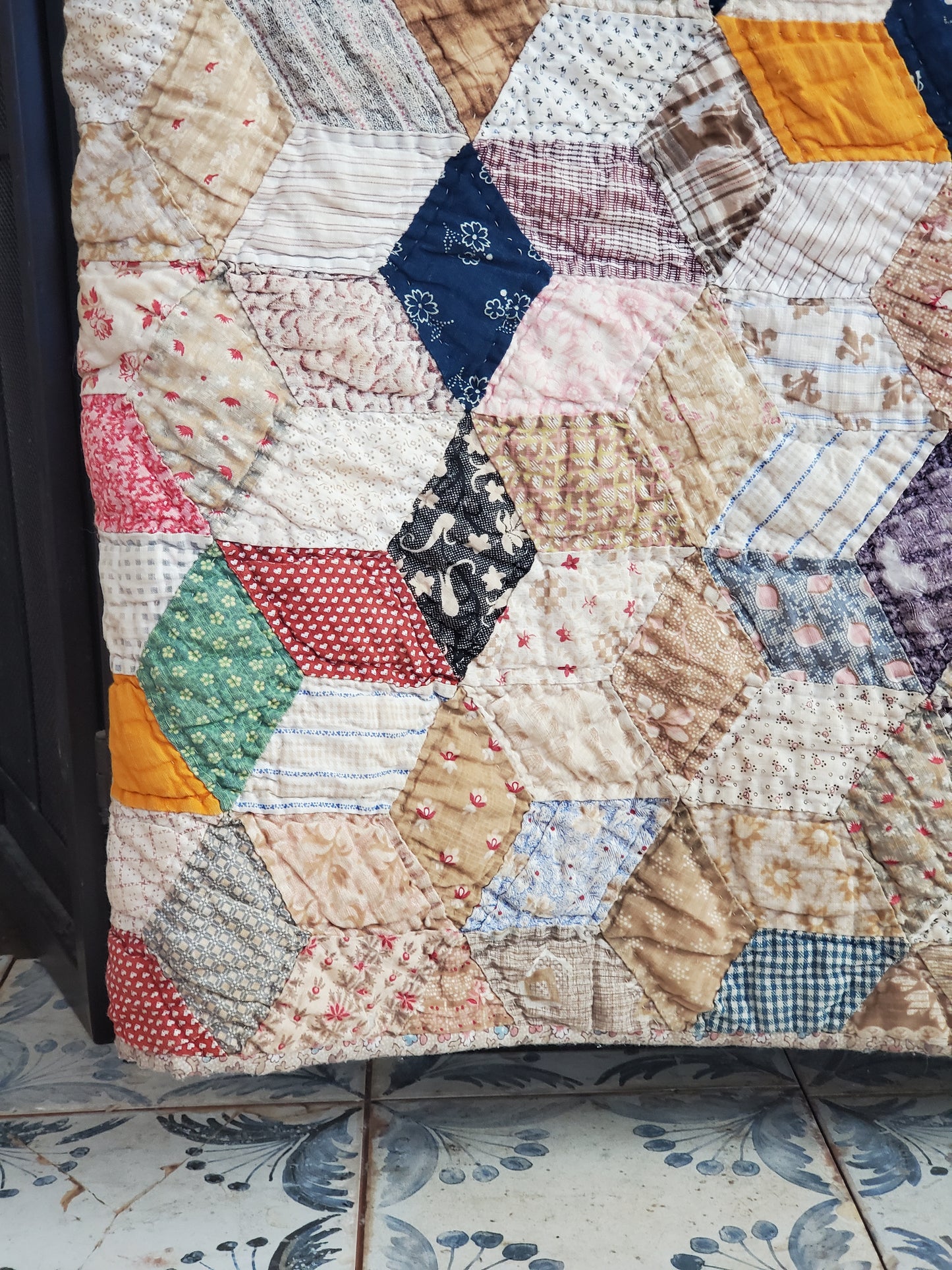 Tumbling Block Antique Quilt