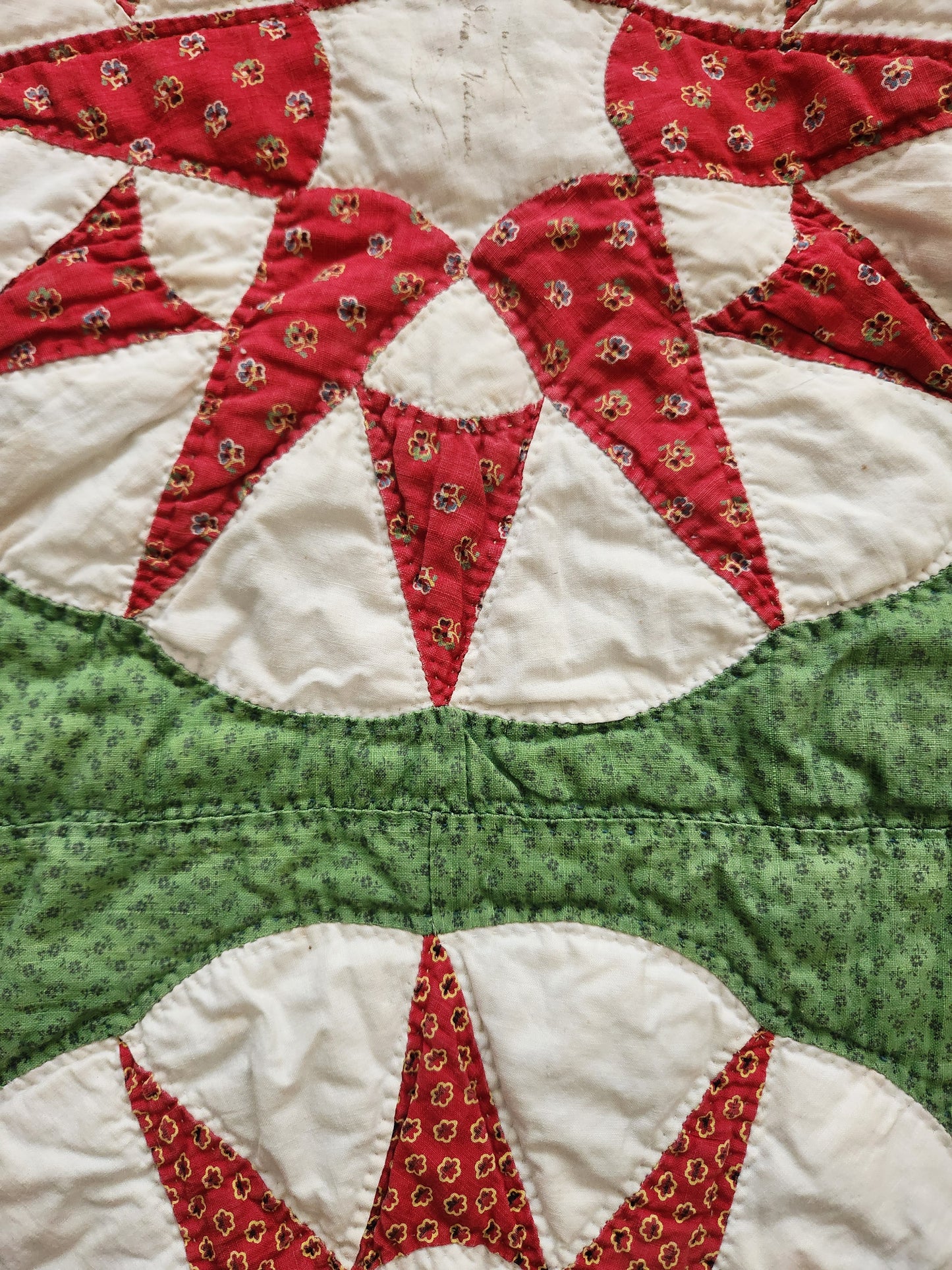 Antique Chips and Whetstone Album Quilt with 36 Name Stamps c1850