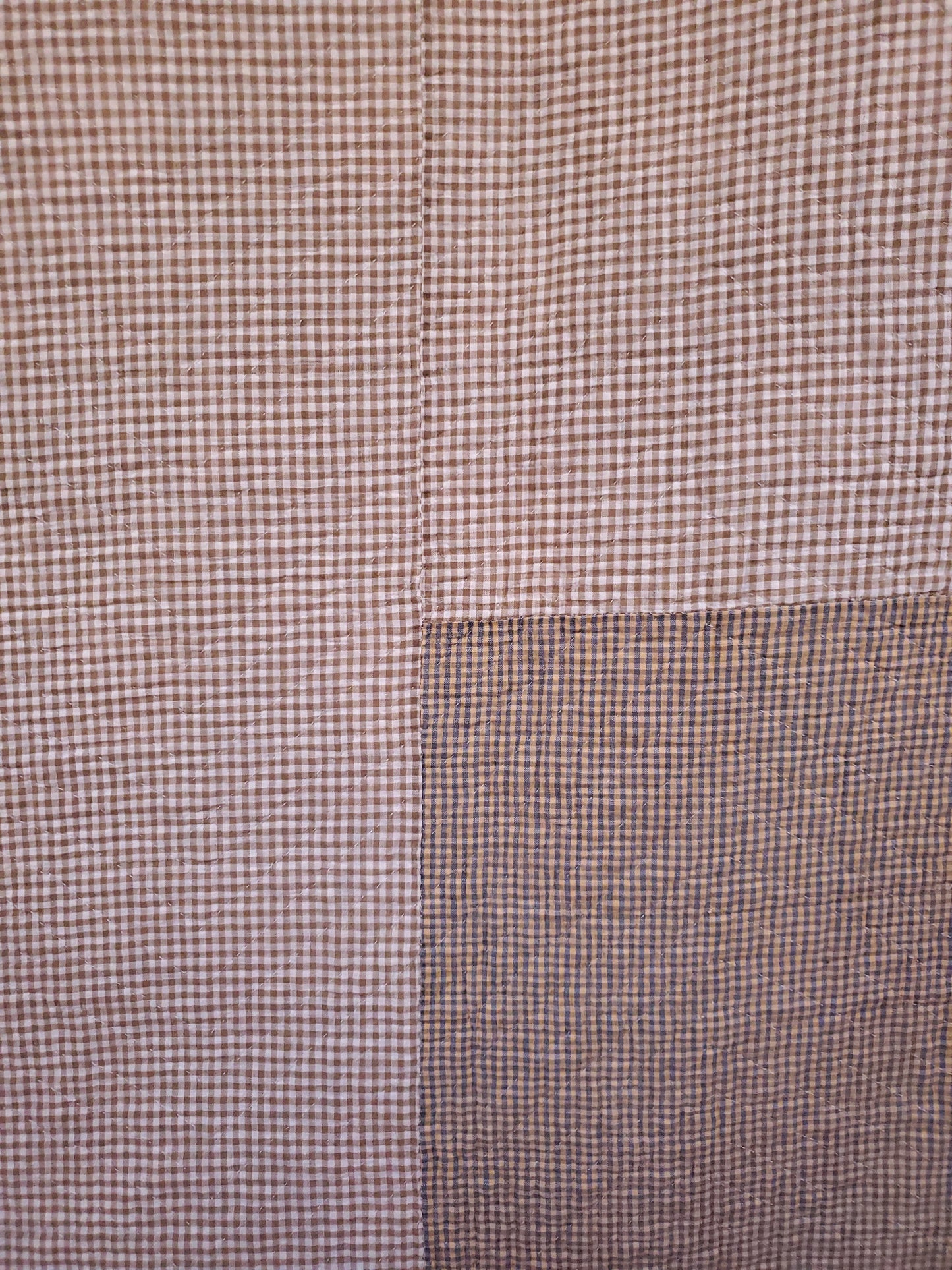 Antique 9 Patch Quilt, Gingham