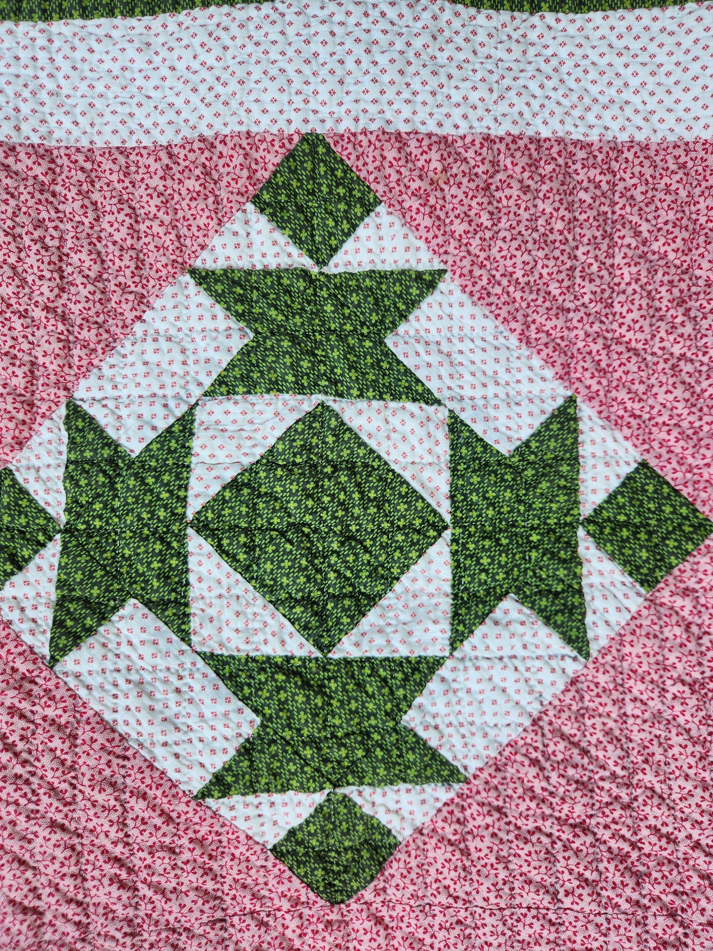 19th Century Pink & Green Quilt
