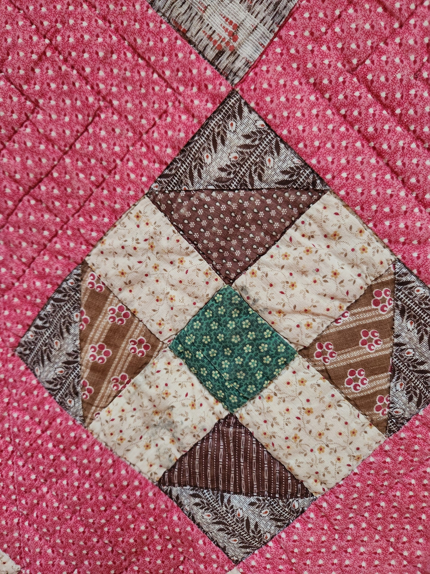 19th Century Pink Patchwork Quilt