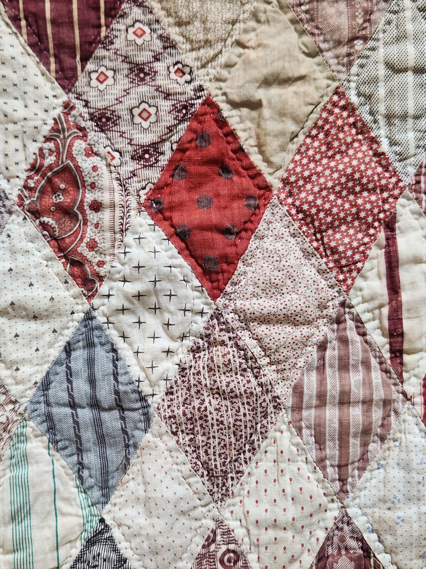 Antique Semi-Charm Diamond Quilt c1880