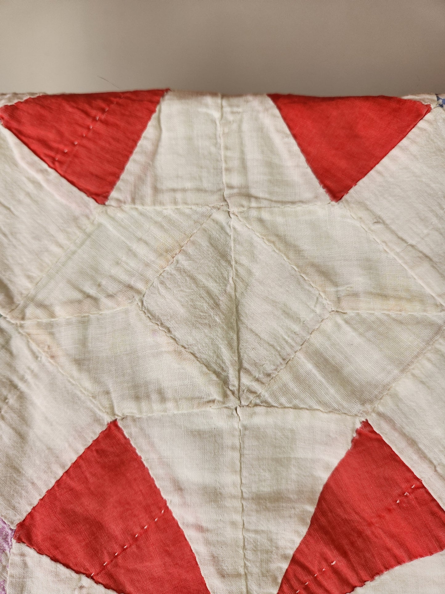 Vintage Pinwheel Picnic Quilt c1940