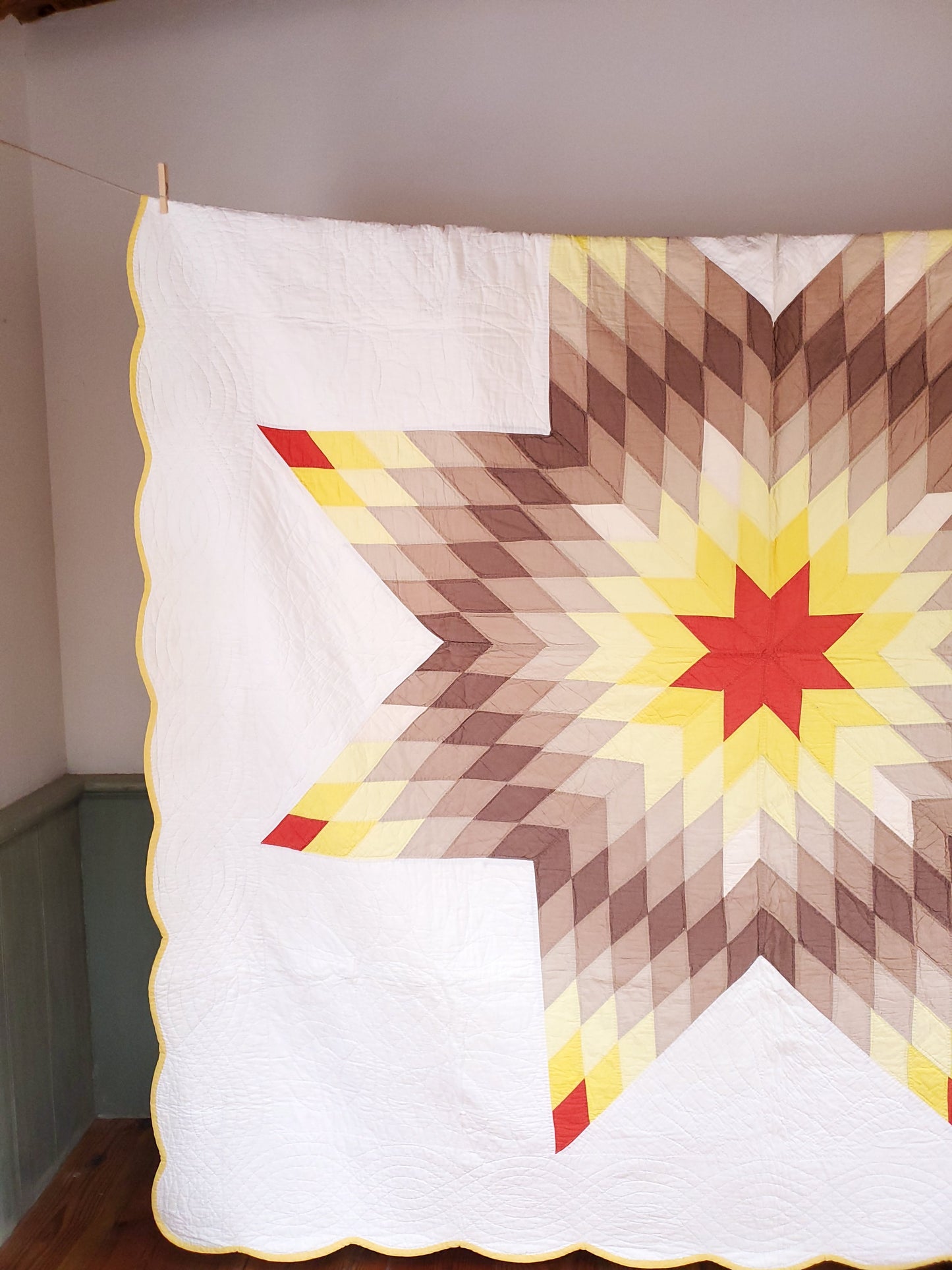 Vintage Lone Star Quilt ca 1940