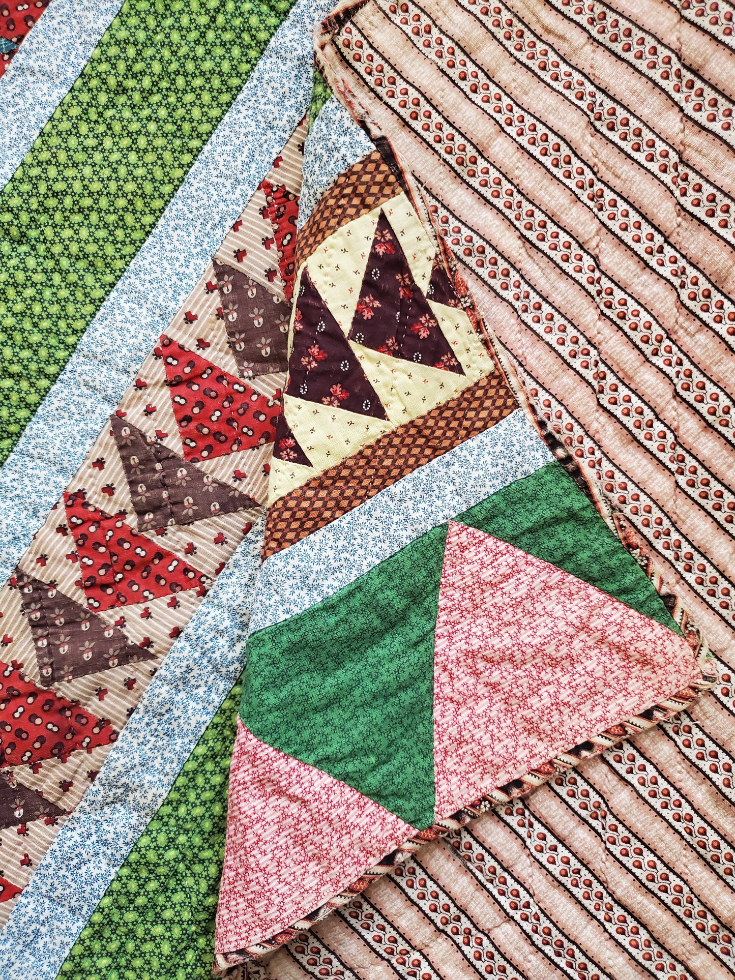 Flying Geese Antique Quilt ca 1880