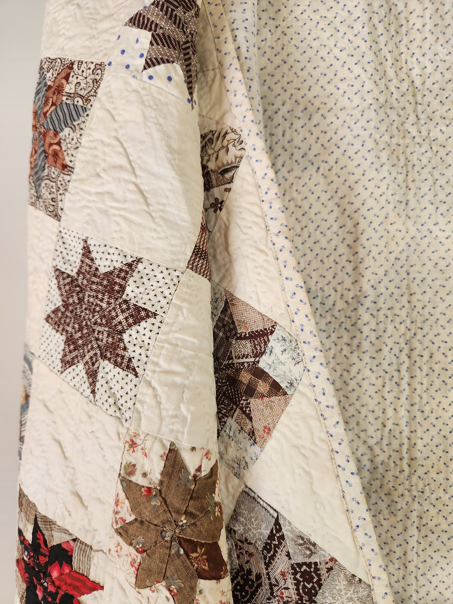 Antique LeMoyne Star Quilt ca 1880