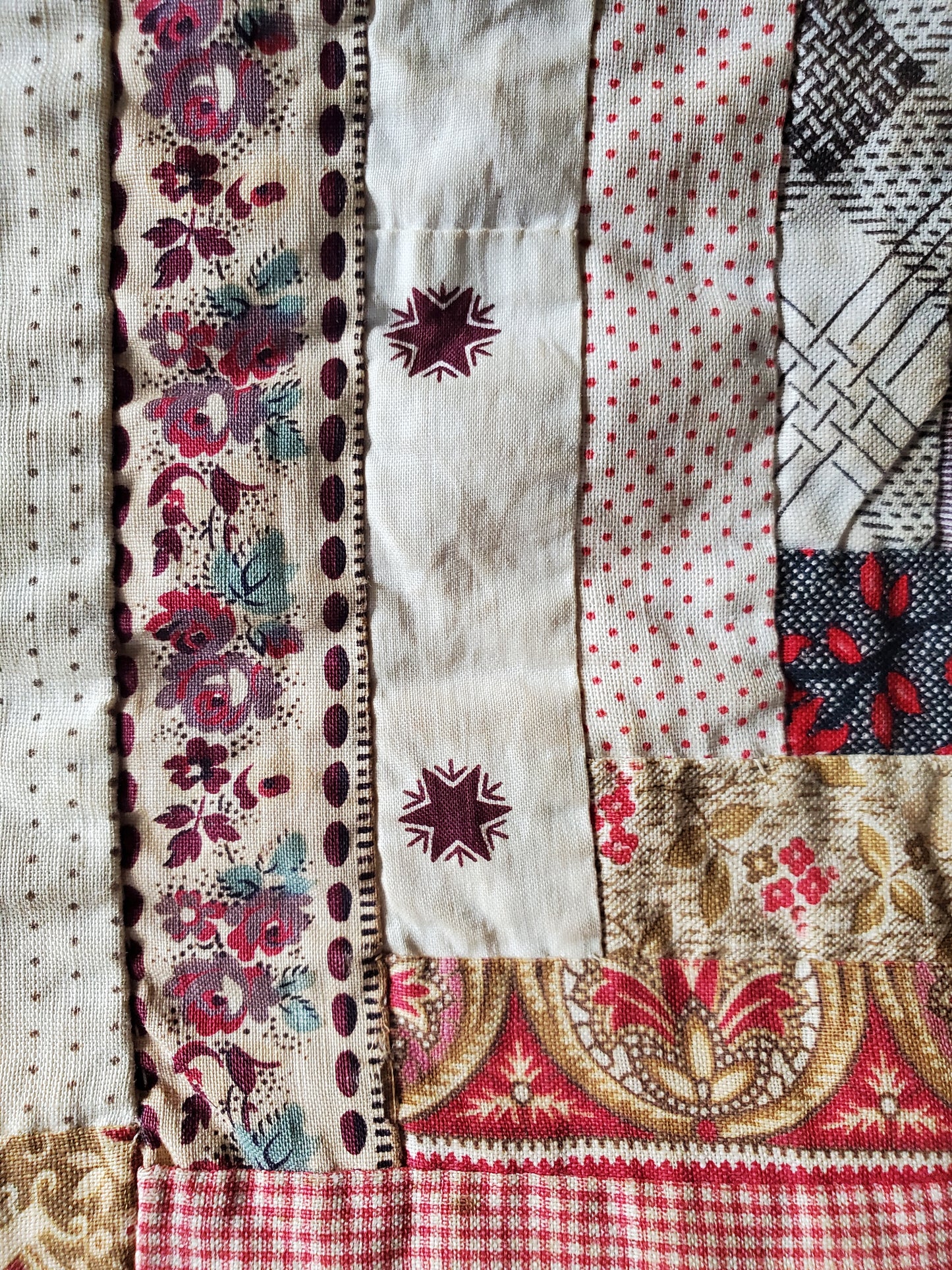 Antique Log Cabin Quilt c1890