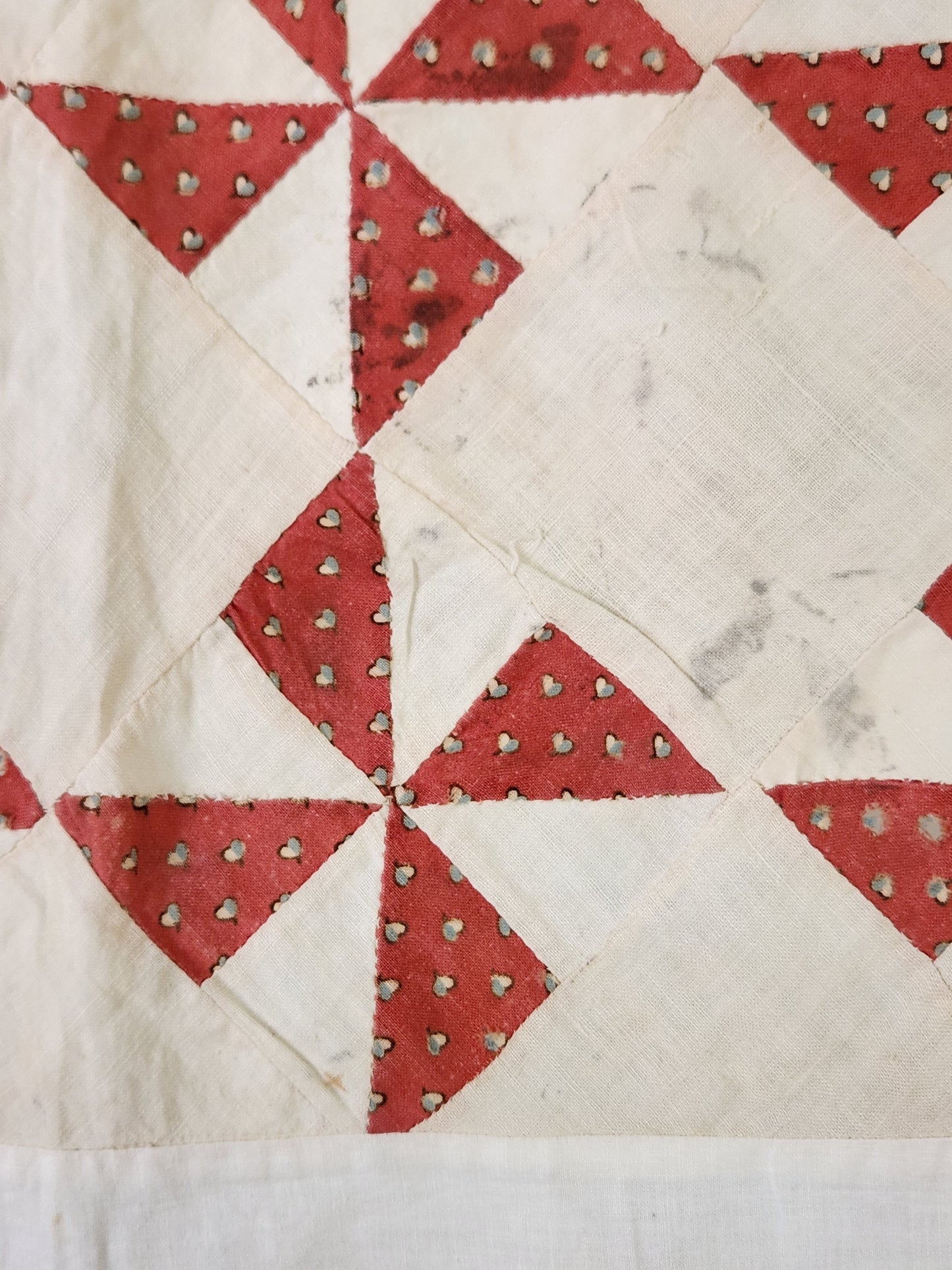 19th Century Patchwork Crib Quilt Top