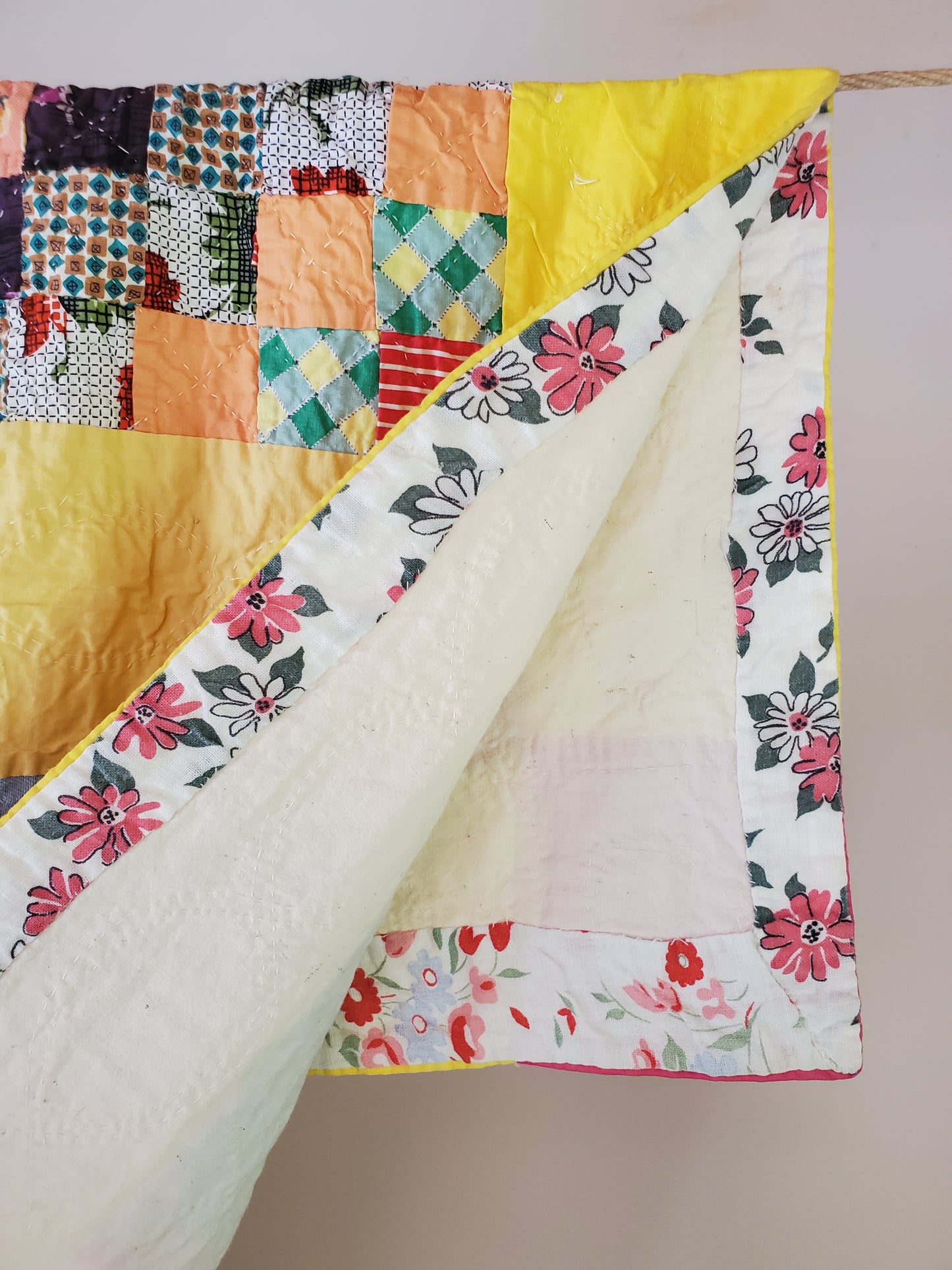 Vintage Quilted Coverlet c1950