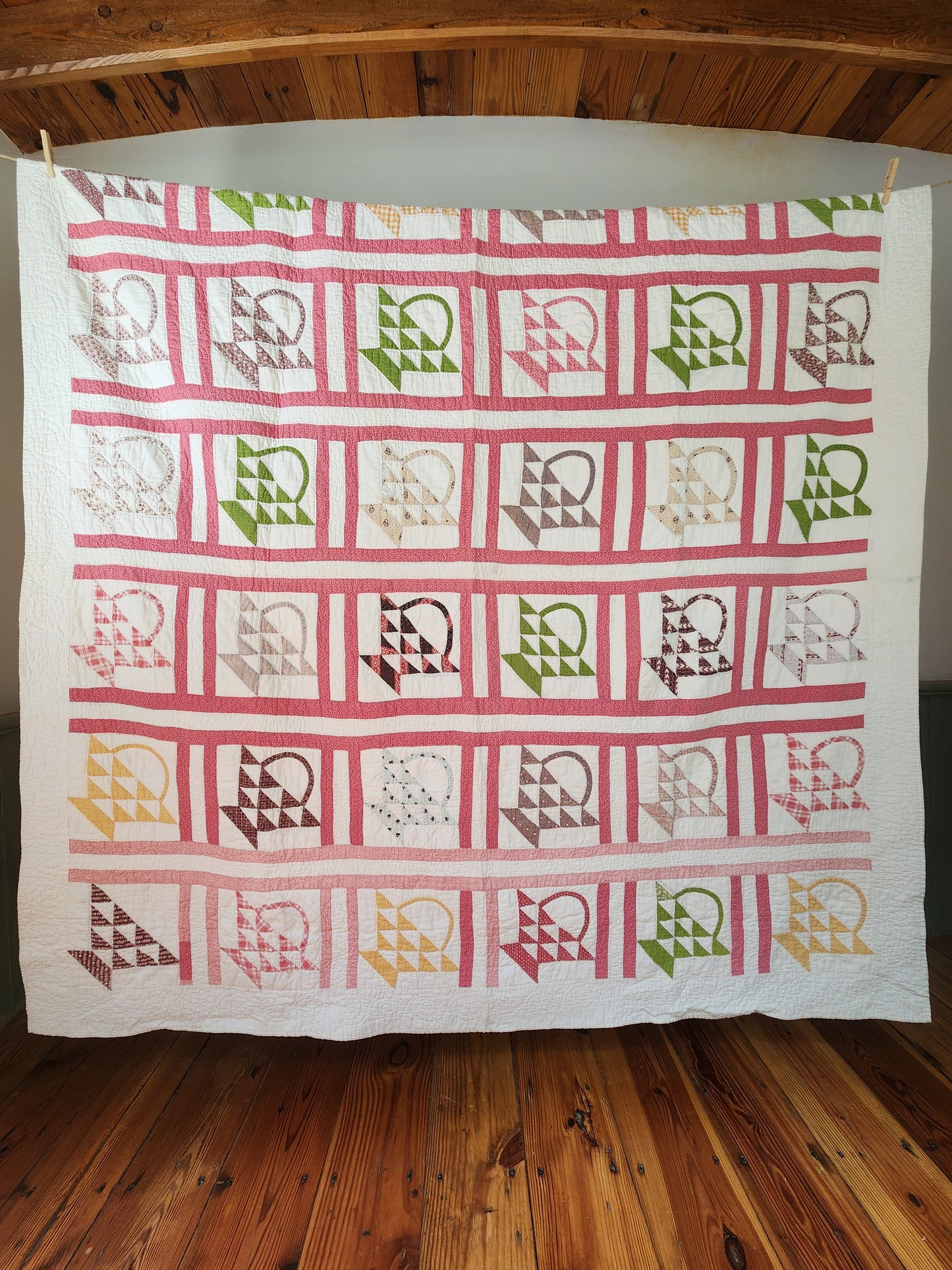 Antique Baskets Quilt c1890