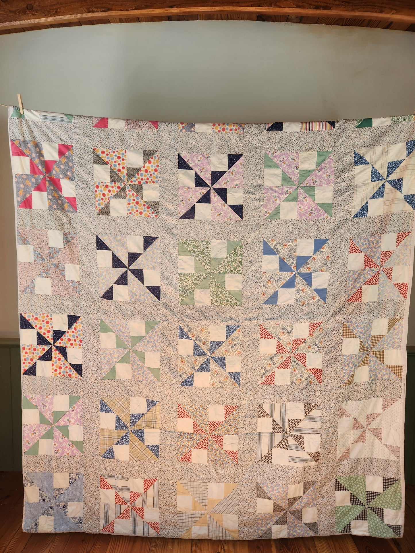 Vintage Pinwheel Quilt c1930