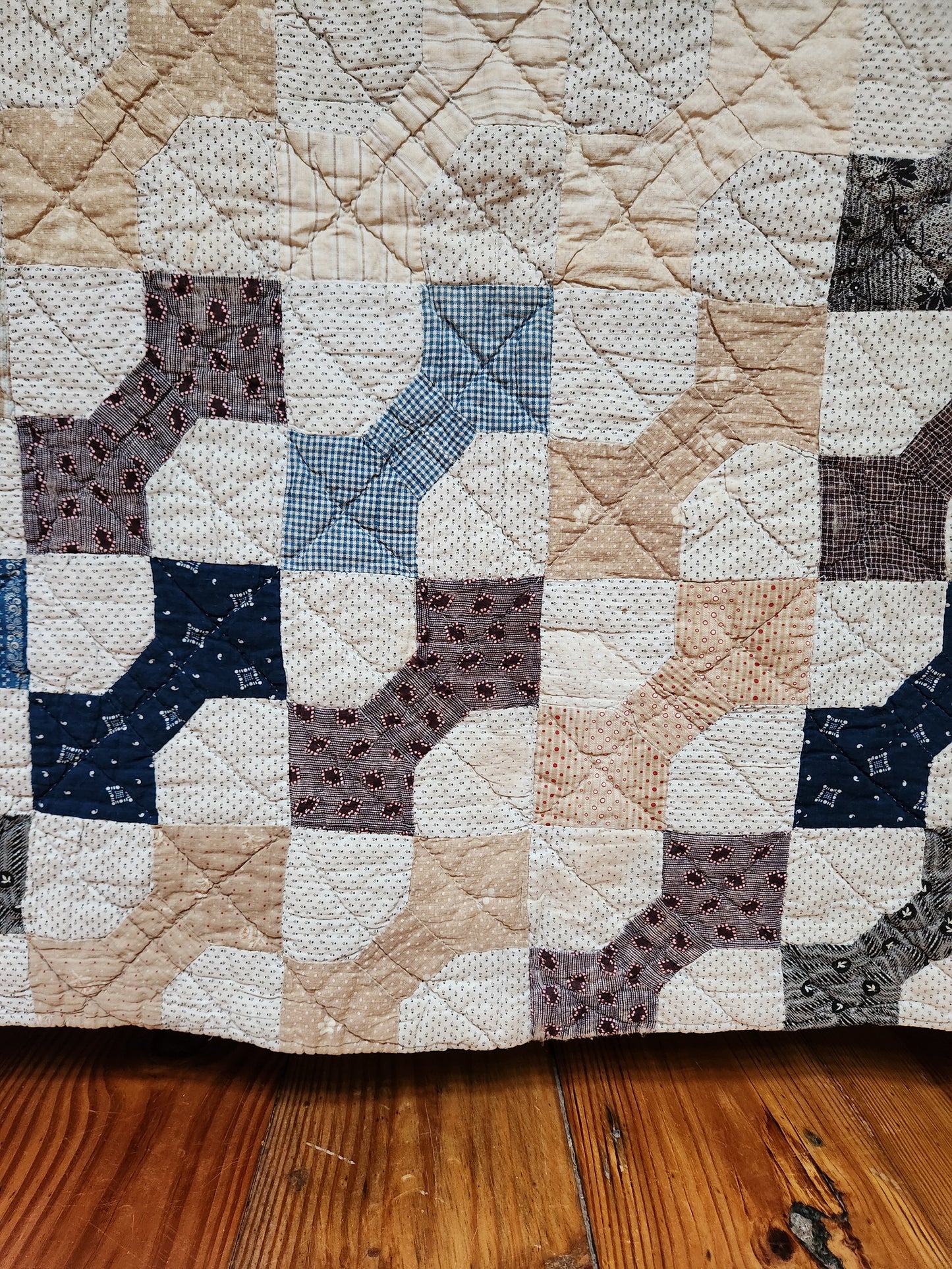 Antique Bow Tie Patchwork Quilt c1900