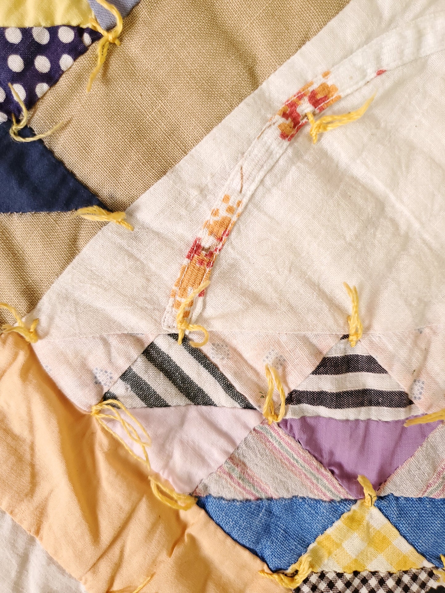 Hand Tied Vintage Basket Quilt