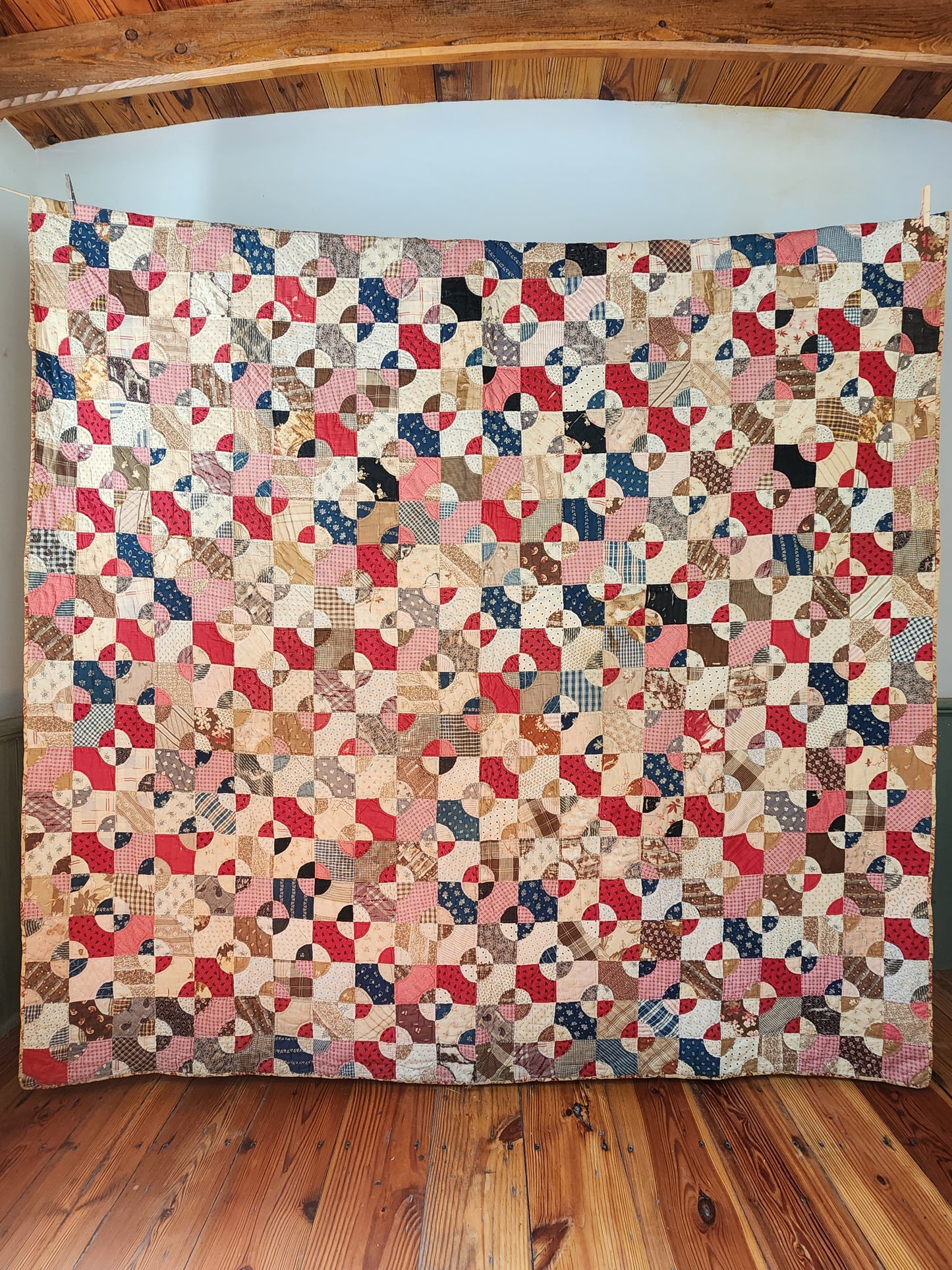 Antique Snowball Quilt c1890