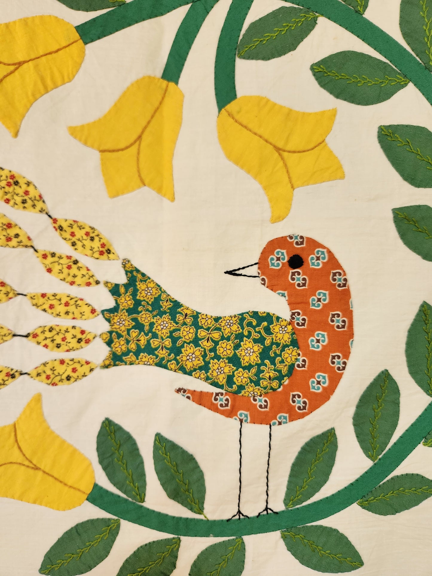Vintage Hand Stitched Album Coverlet c1950 (B)
