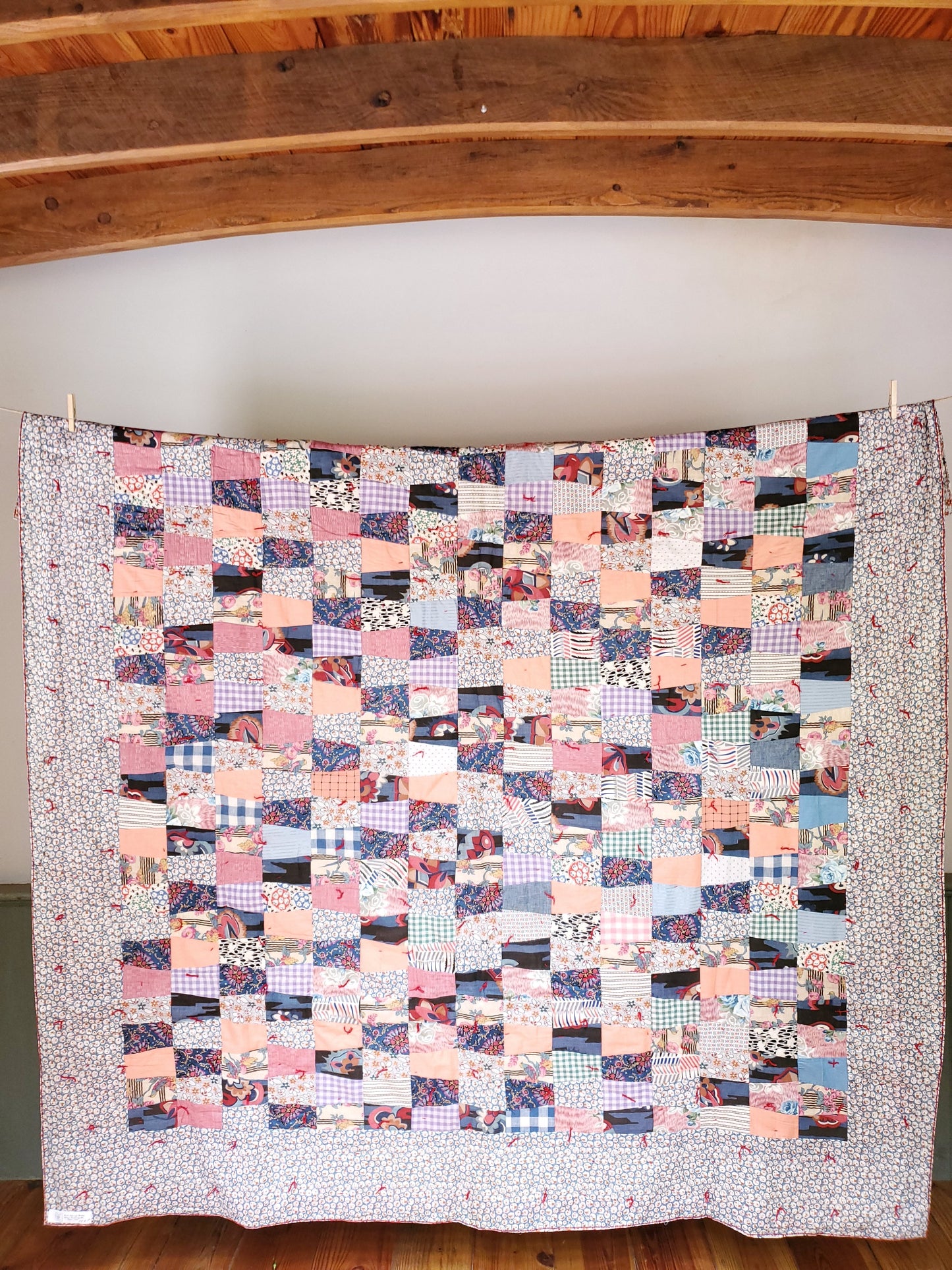 Hand Tied Vintage Quilt ca 1940