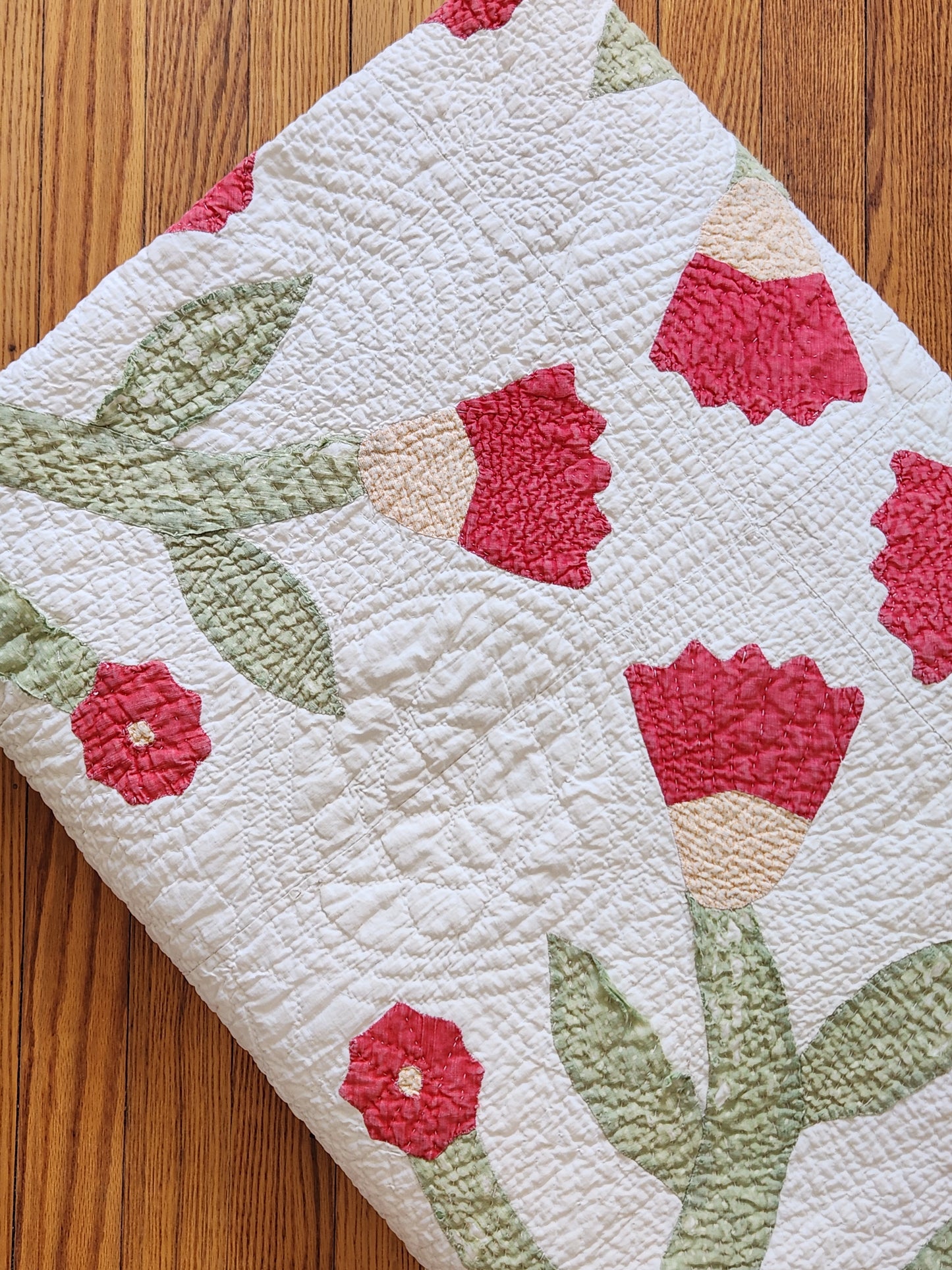 Antique Applique Whig Rose Quilt