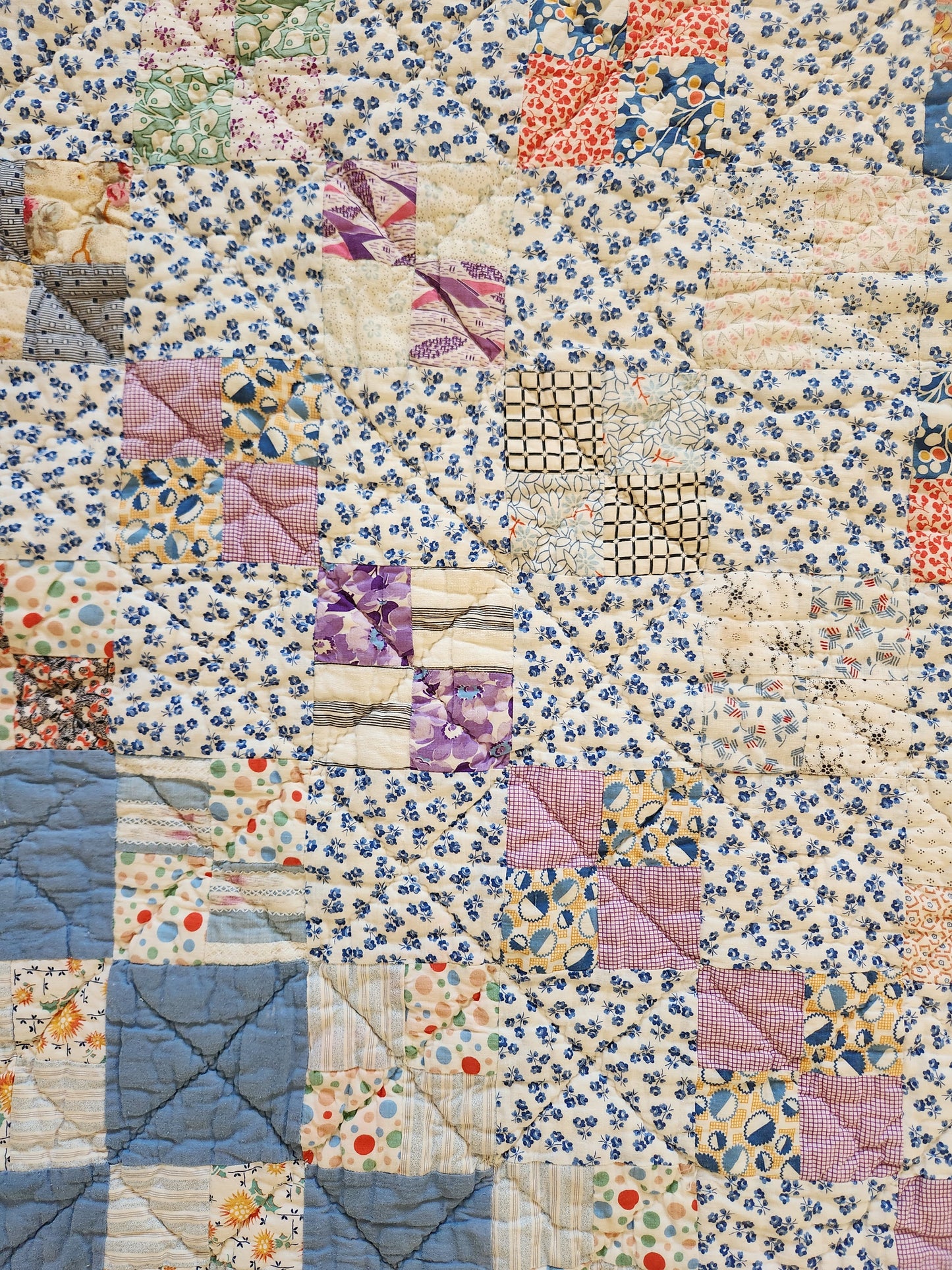 Vintage Feed Sack Quilt c1930
