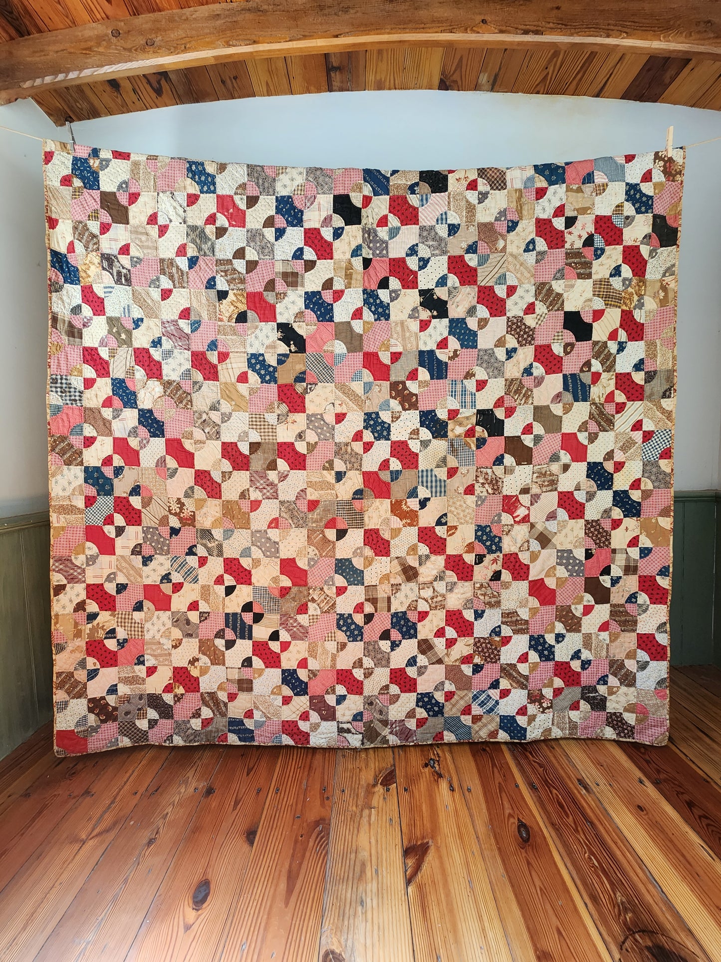 Antique Snowball Quilt c1890