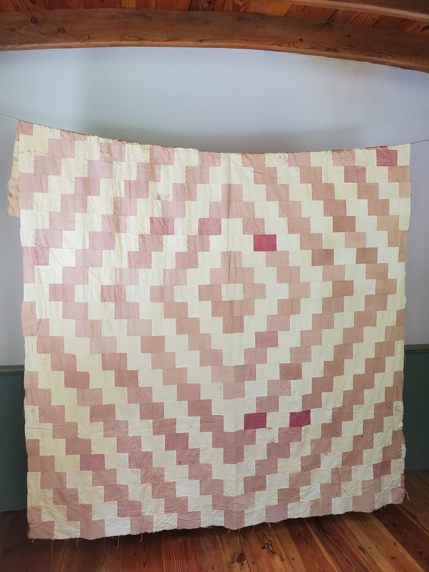 Tobacco Sack Quilt Top c1880