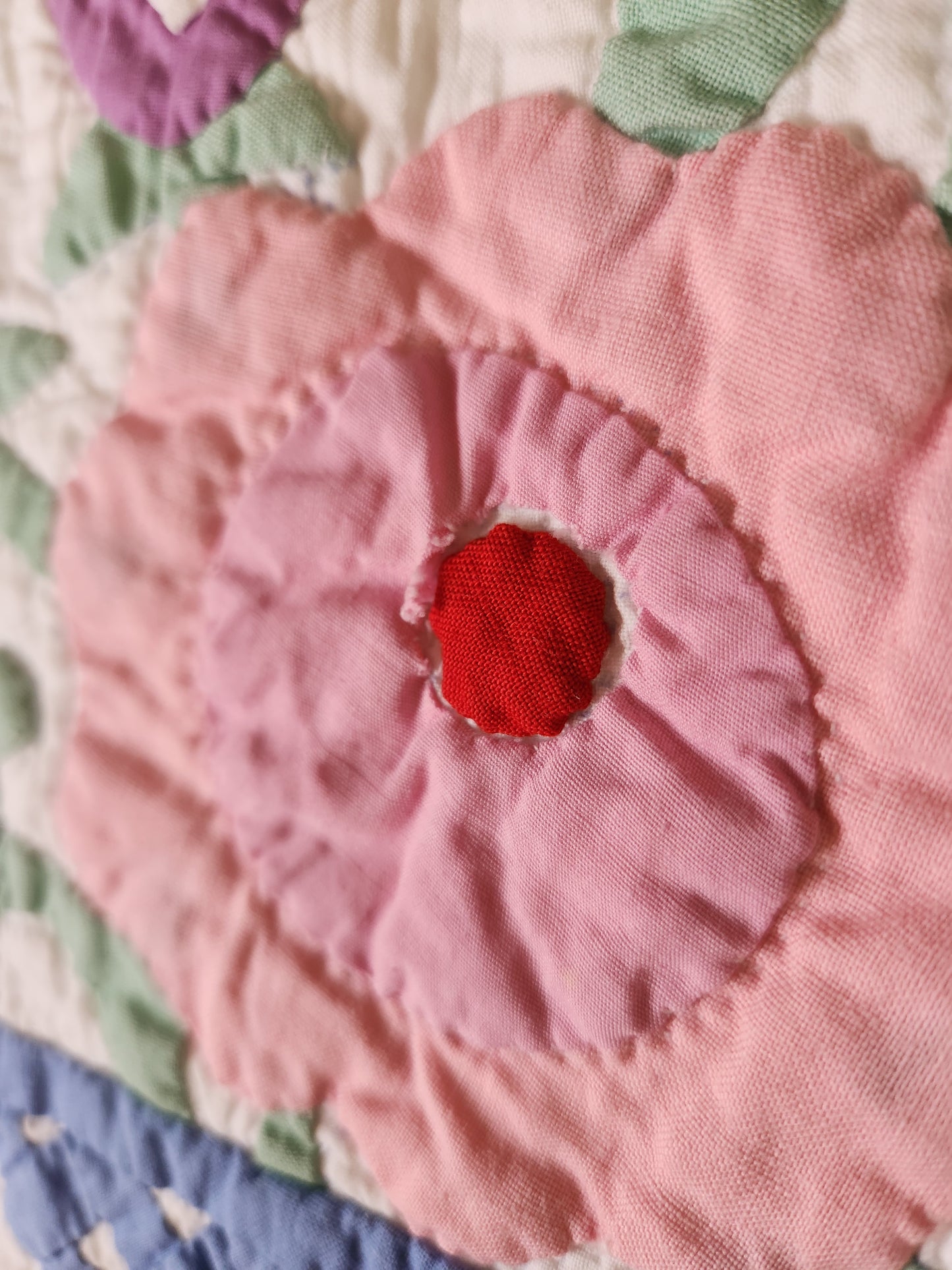 Vintage Flower Basket Quilt c1940