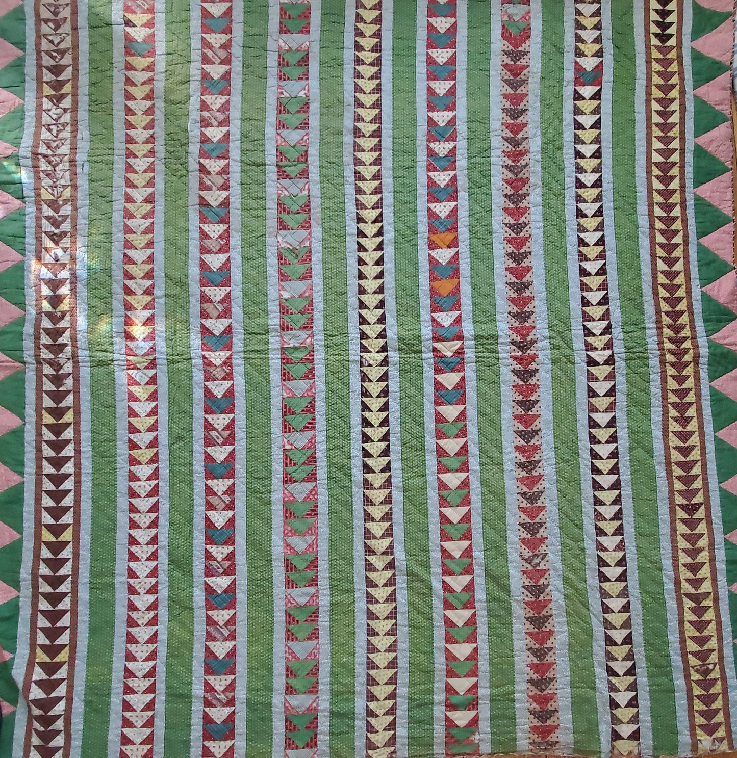 Flying Geese Antique Quilt ca 1880