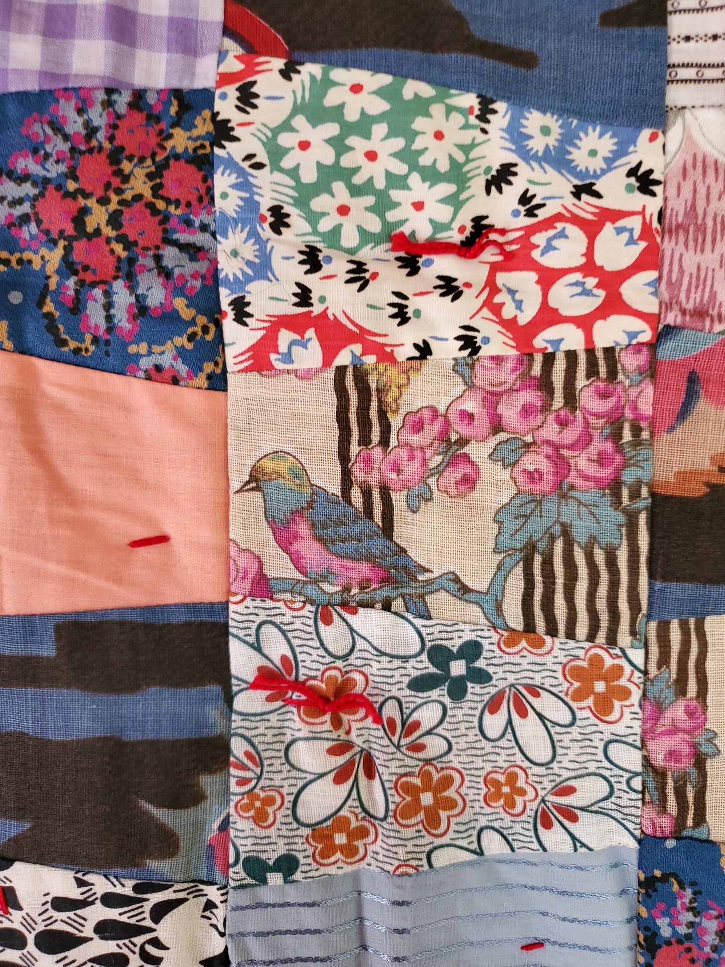 Hand Tied Vintage Quilt ca 1940